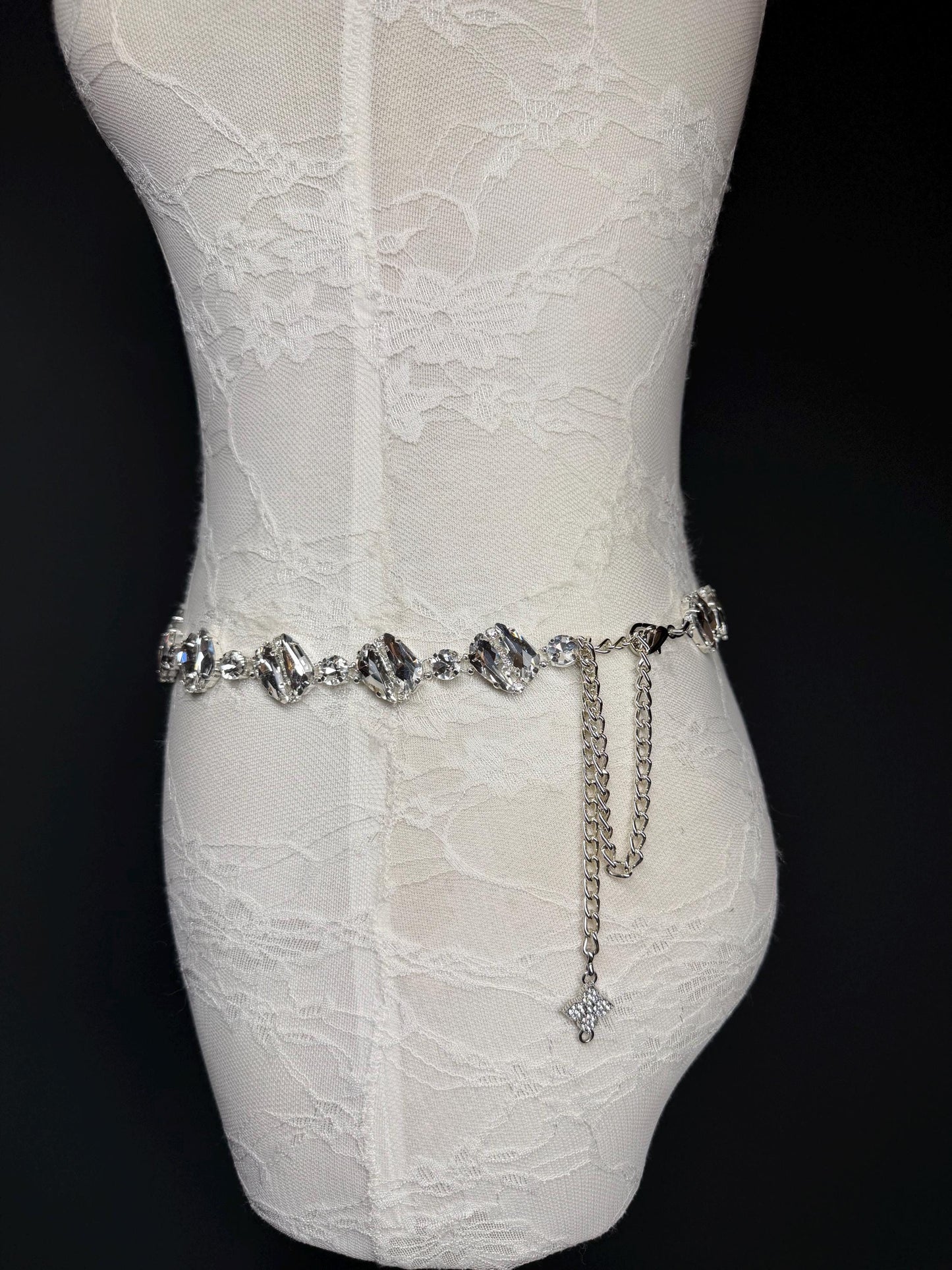 X-Long Belt, Jewel Stone Belt, Elegant Look, Chain Belt, Vintage Style Belt, Bridal, Fashion Belt, Gift, Quality Belt, Swimwear Belt