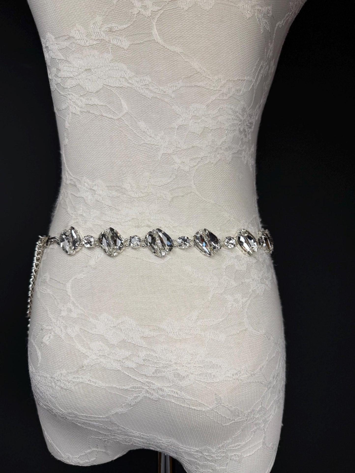 X-Long Belt, Jewel Stone Belt, Elegant Look, Chain Belt, Vintage Style Belt, Bridal, Fashion Belt, Gift, Quality Belt, Swimwear Belt