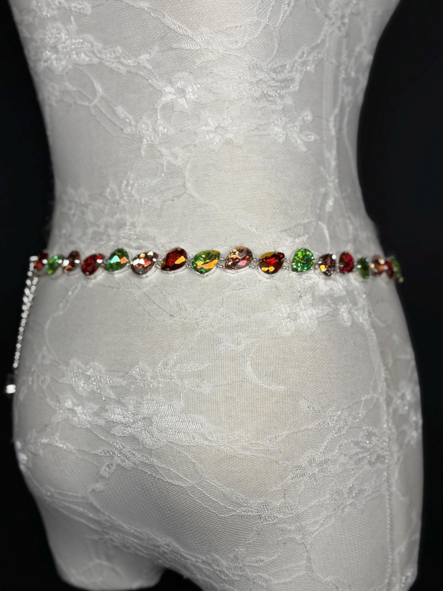X-Long Belt, Jewel Stone Belt, Elegant Look, Chain Belt, Vintage Style Belt, Bridal, Fashion Belt, Gift, Quality Belt, Swimwear Belt