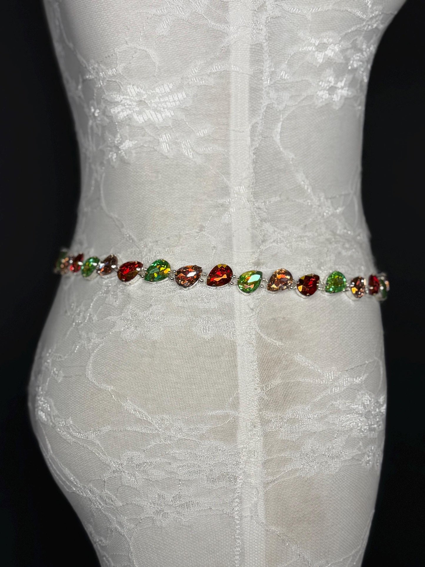 X-Long Belt, Jewel Stone Belt, Elegant Look, Chain Belt, Vintage Style Belt, Bridal, Fashion Belt, Gift, Quality Belt, Swimwear Belt