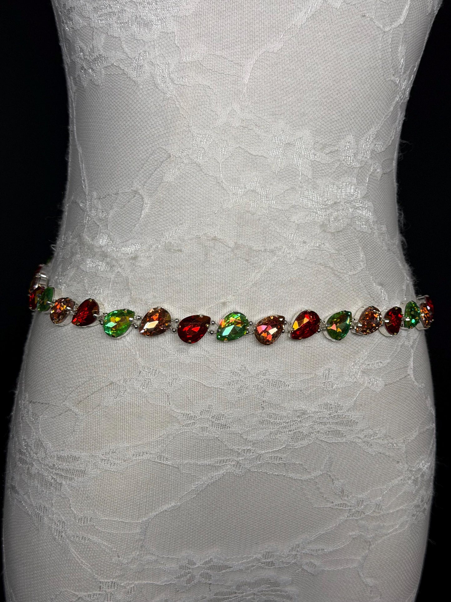 X-Long Belt, Jewel Stone Belt, Elegant Look, Chain Belt, Vintage Style Belt, Bridal, Fashion Belt, Gift, Quality Belt, Swimwear Belt