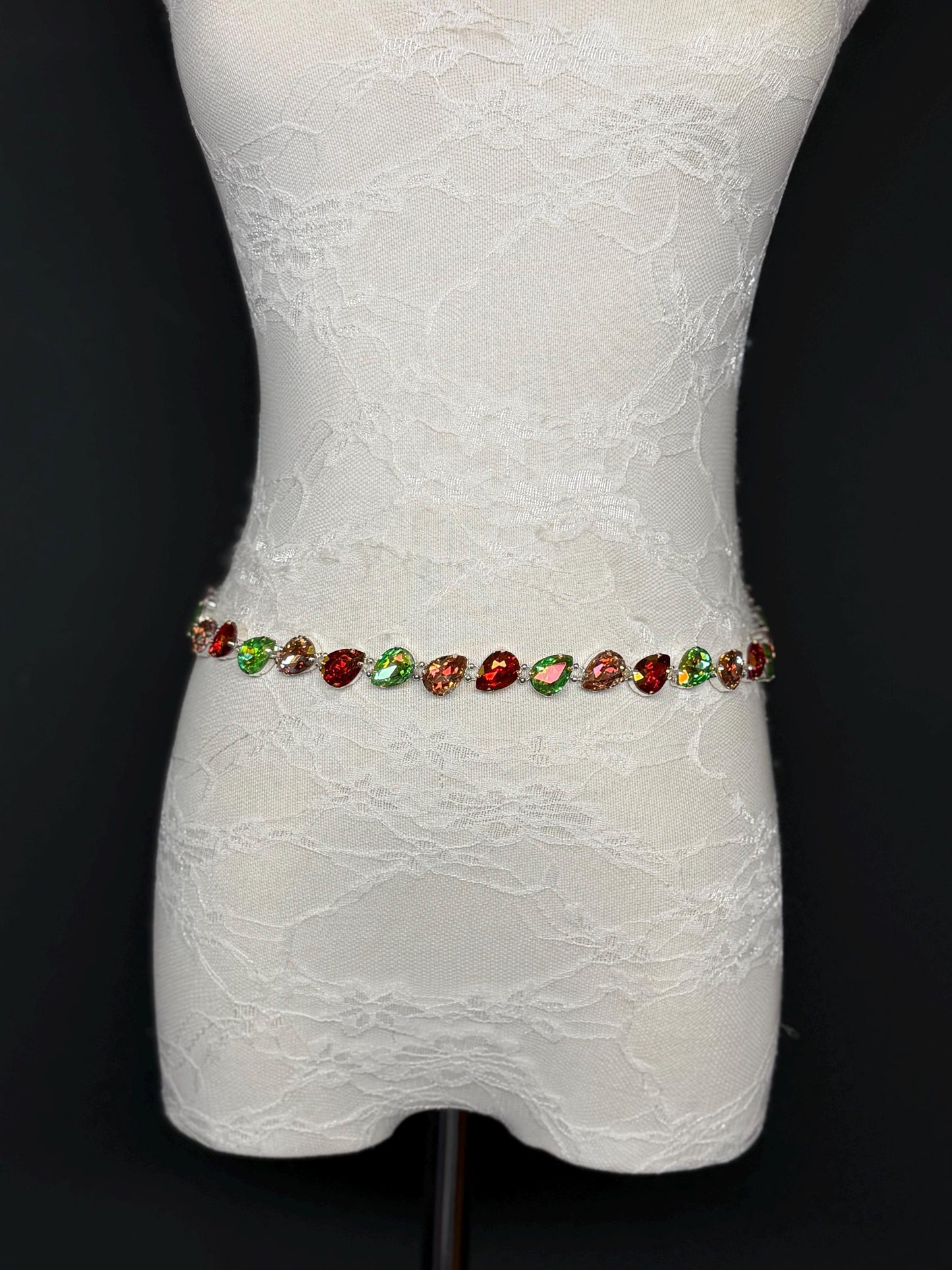 X-Long Belt, Jewel Stone Belt, Elegant Look, Chain Belt, Vintage Style Belt, Bridal, Fashion Belt, Gift, Quality Belt, Swimwear Belt