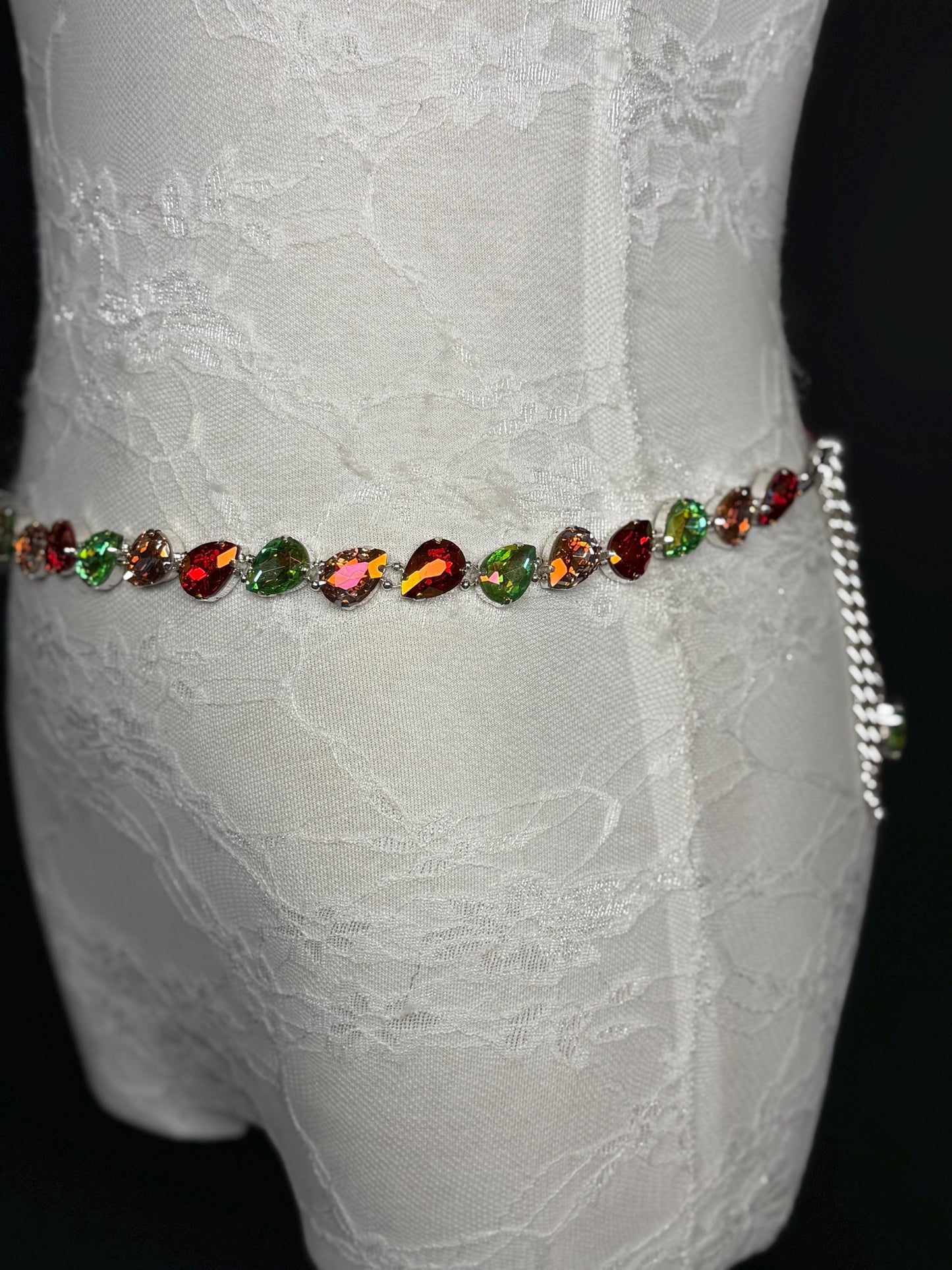 X-Long Belt, Jewel Stone Belt, Elegant Look, Chain Belt, Vintage Style Belt, Bridal, Fashion Belt, Gift, Quality Belt, Swimwear Belt