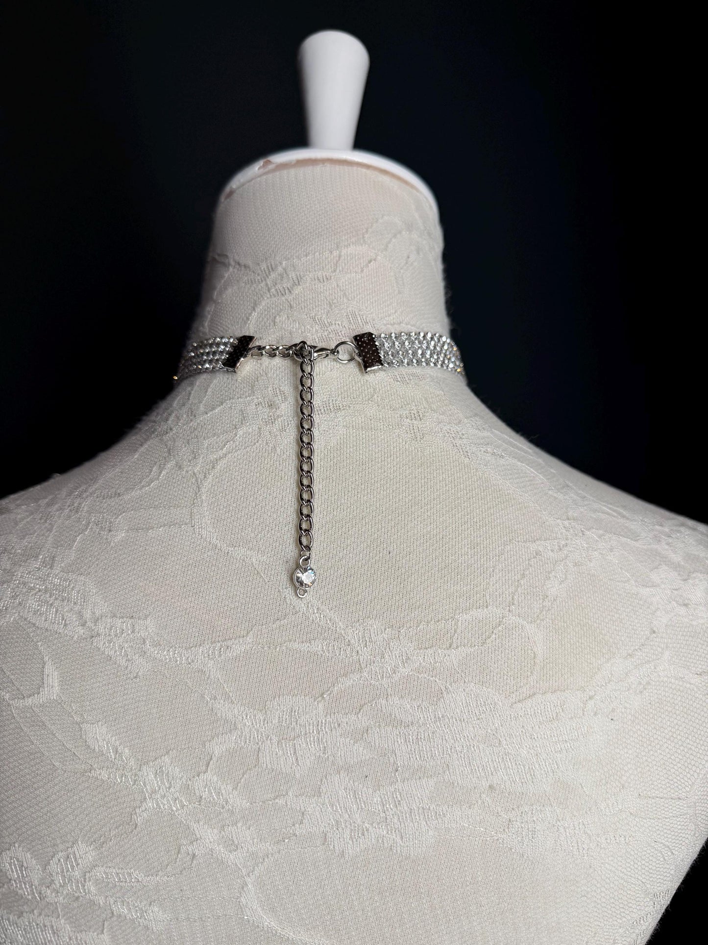 Rhinestone Choker, Elegant, Choker Necklace, Bridal, 1/2” Wide