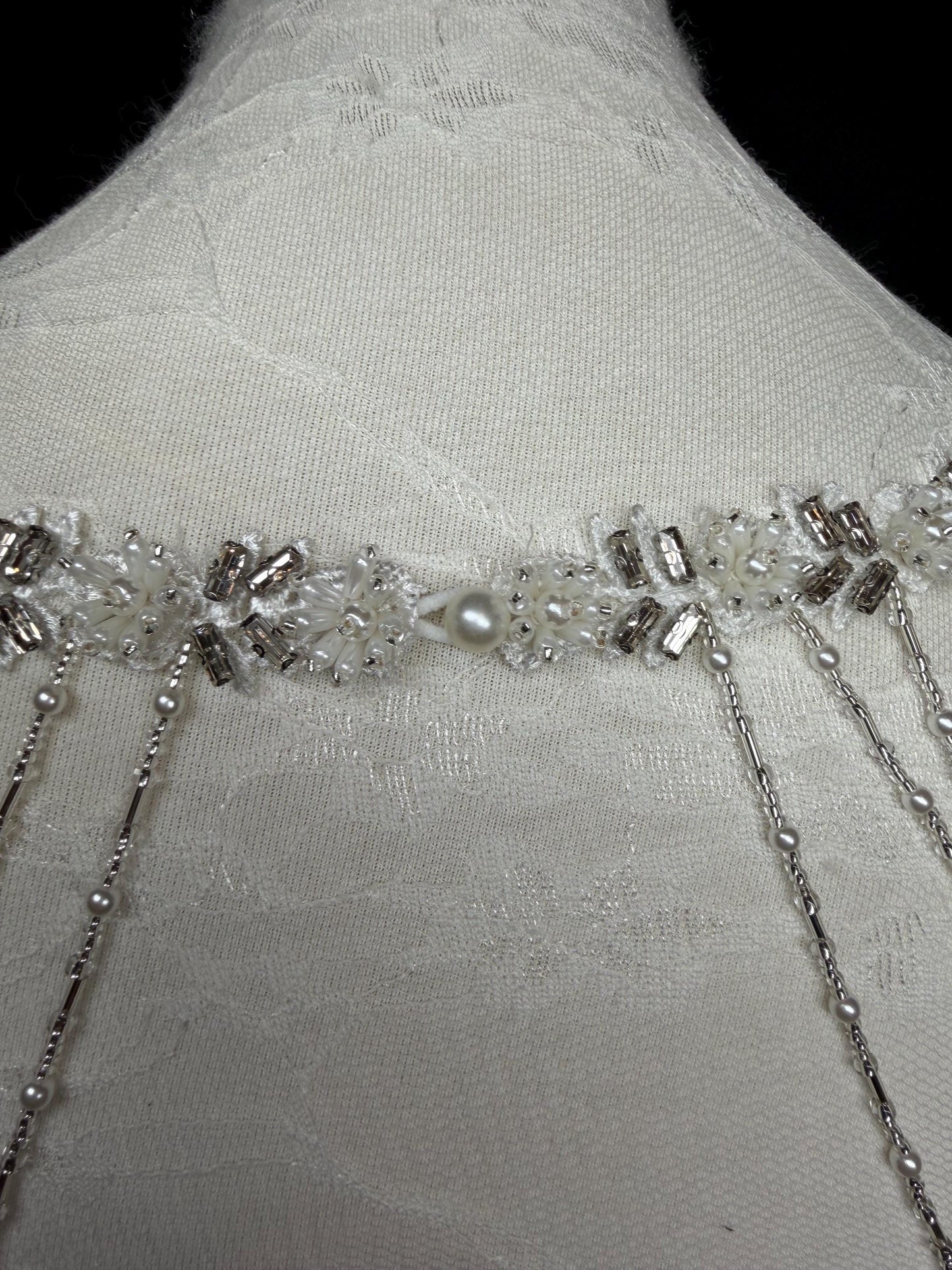 Jewel Shoulder Accessory, Bridal, Elegant, Rhinestone, Beaded shoulder jewellery