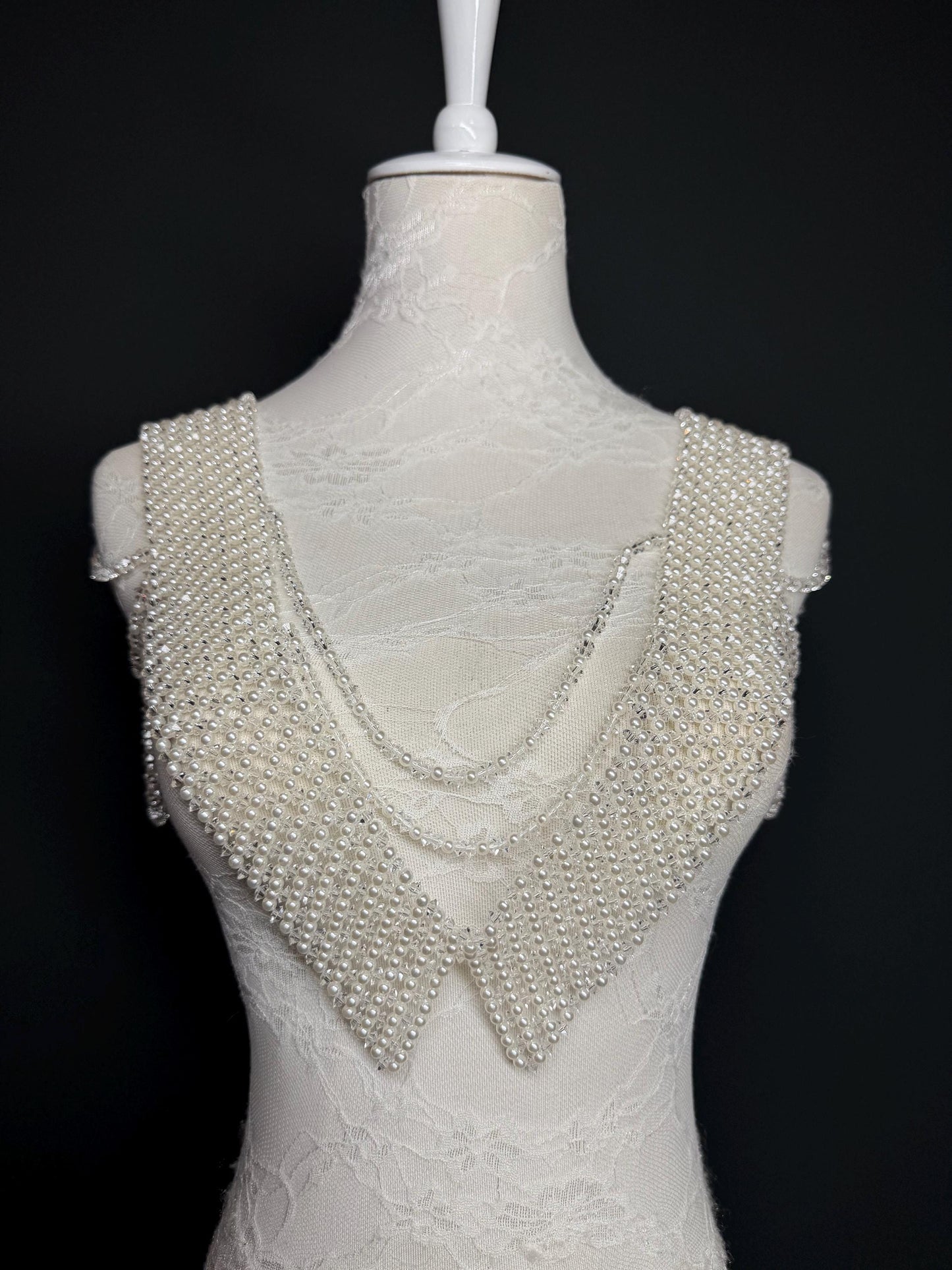 Pearl Shoulder Accessory, Bridal, Elegant, Pearl Beaded shoulder jewellery