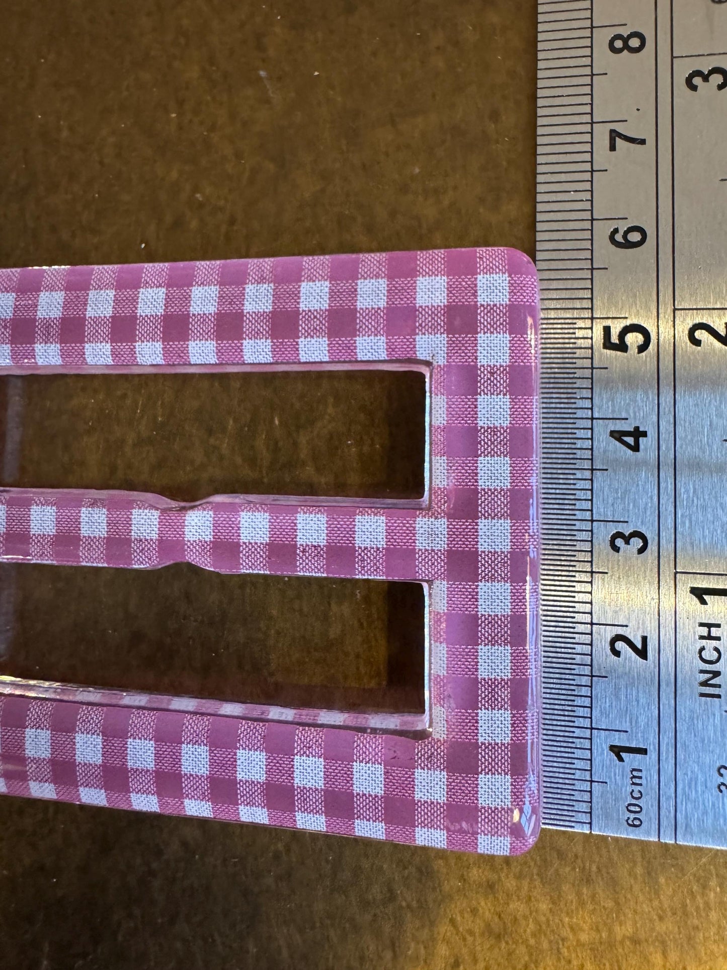 Buckles, Colourful Buckles, Mock Rectanlge  Buckle, Rectangle Chequer Pattern, Prong, Replacment Buckle, Dresses, Belts, Swikwear, Dress