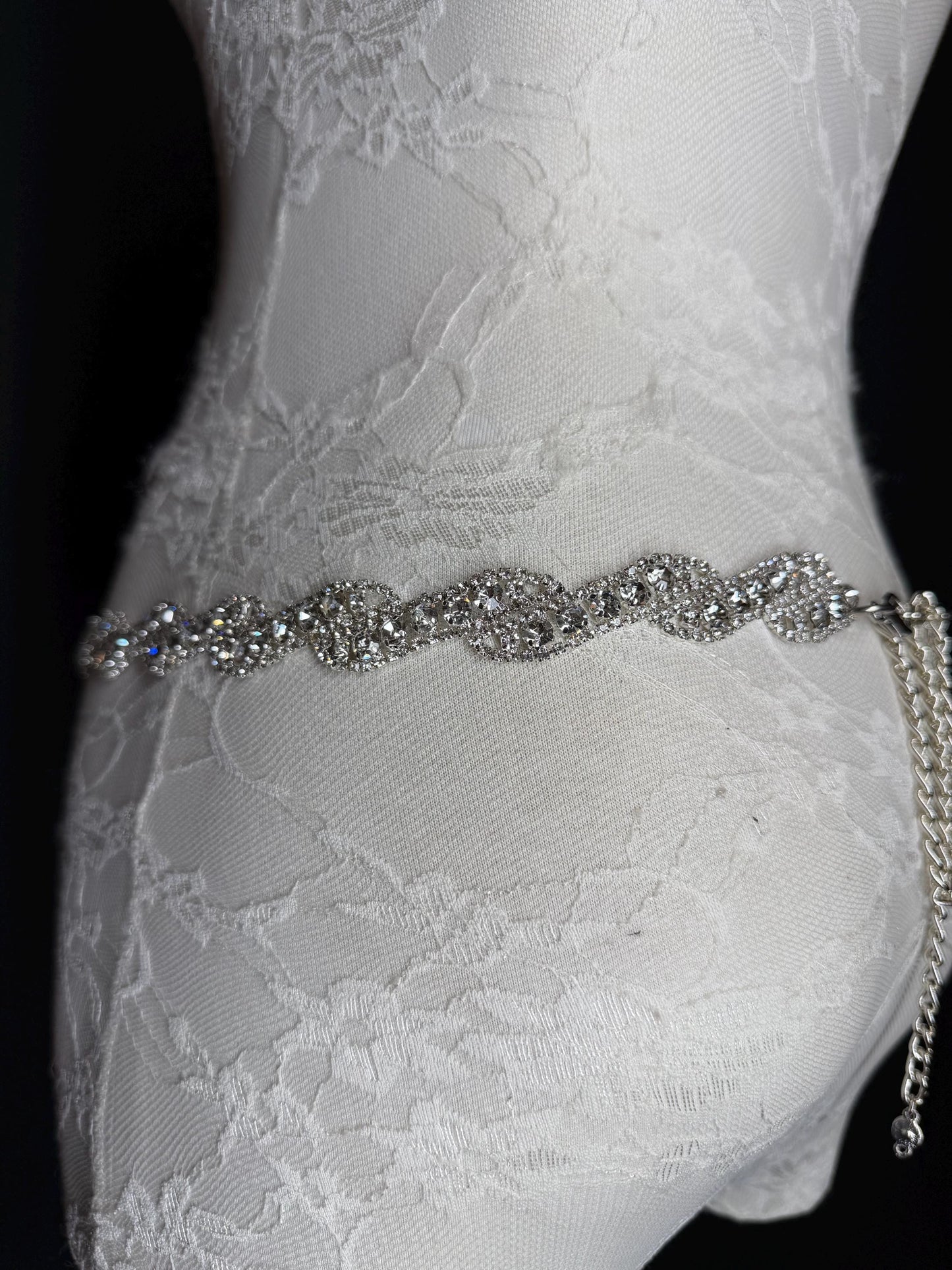 Rhinestone Jewel Belt, Metal Belt, Teen Sizes, Size 18”-60”, Fan Design, Fan Collection, Silver Metal belt, Fashion Accessory