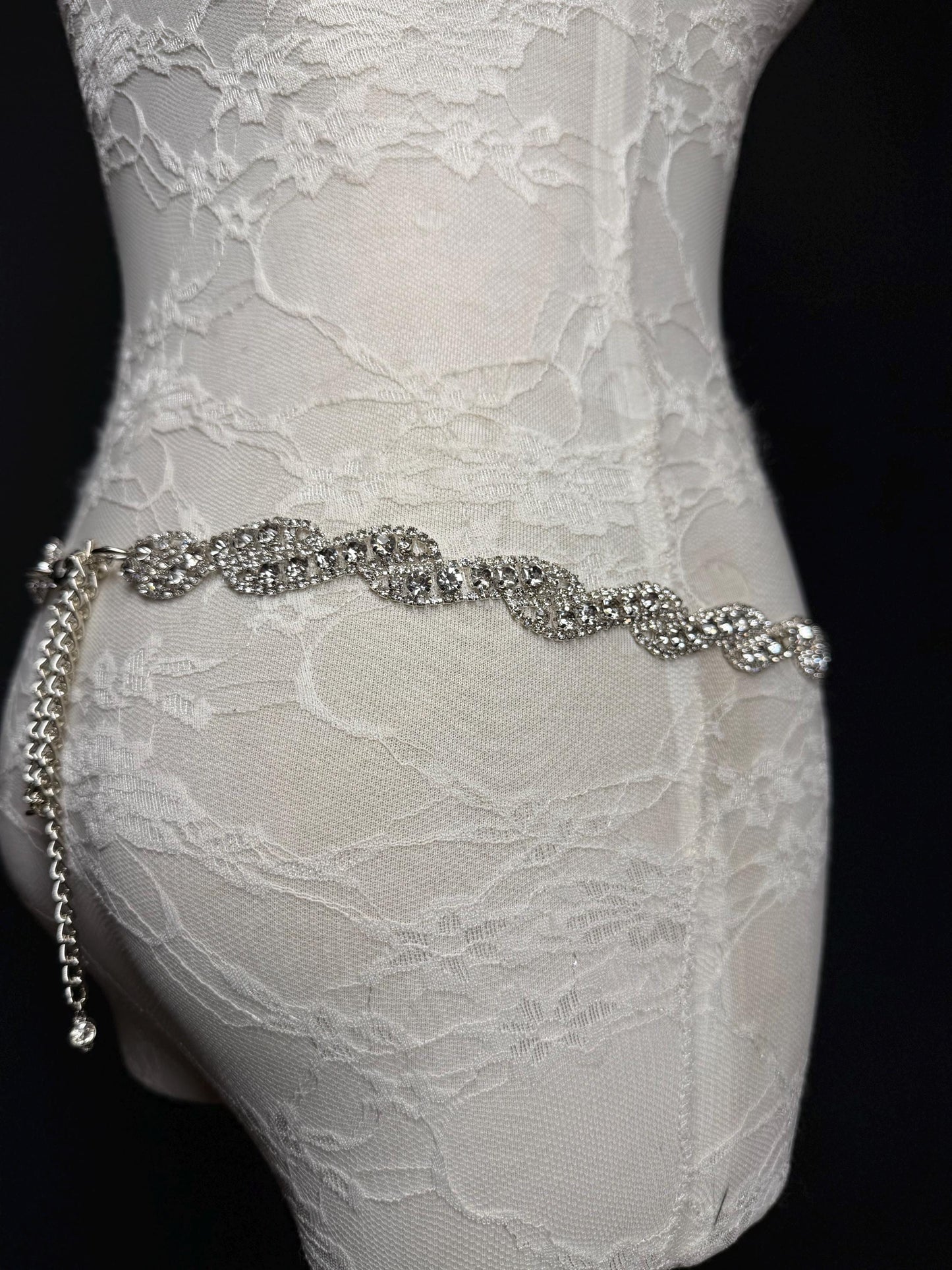 Rhinestone Jewel Belt, Metal Belt, Teen Sizes, Size 18”-60”, Fan Design, Fan Collection, Silver Metal belt, Fashion Accessory
