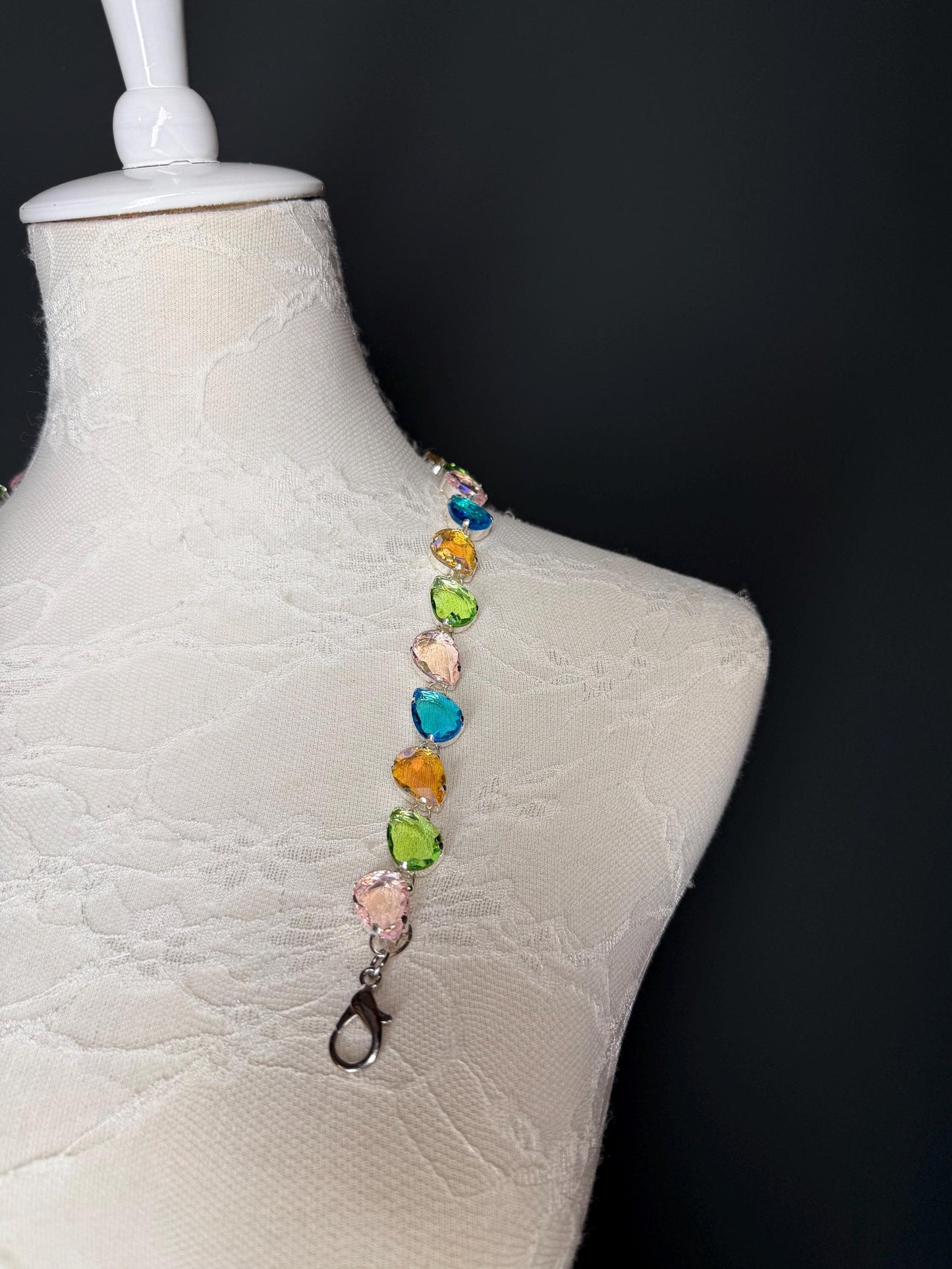 X-Long Belt, Jewel Rhinestone Belt, Chain Belt, Vintage Style Belt, Diamante Belt, Bridal Belt, Gift, Quality Belt, Elegant, Swimwear Belt