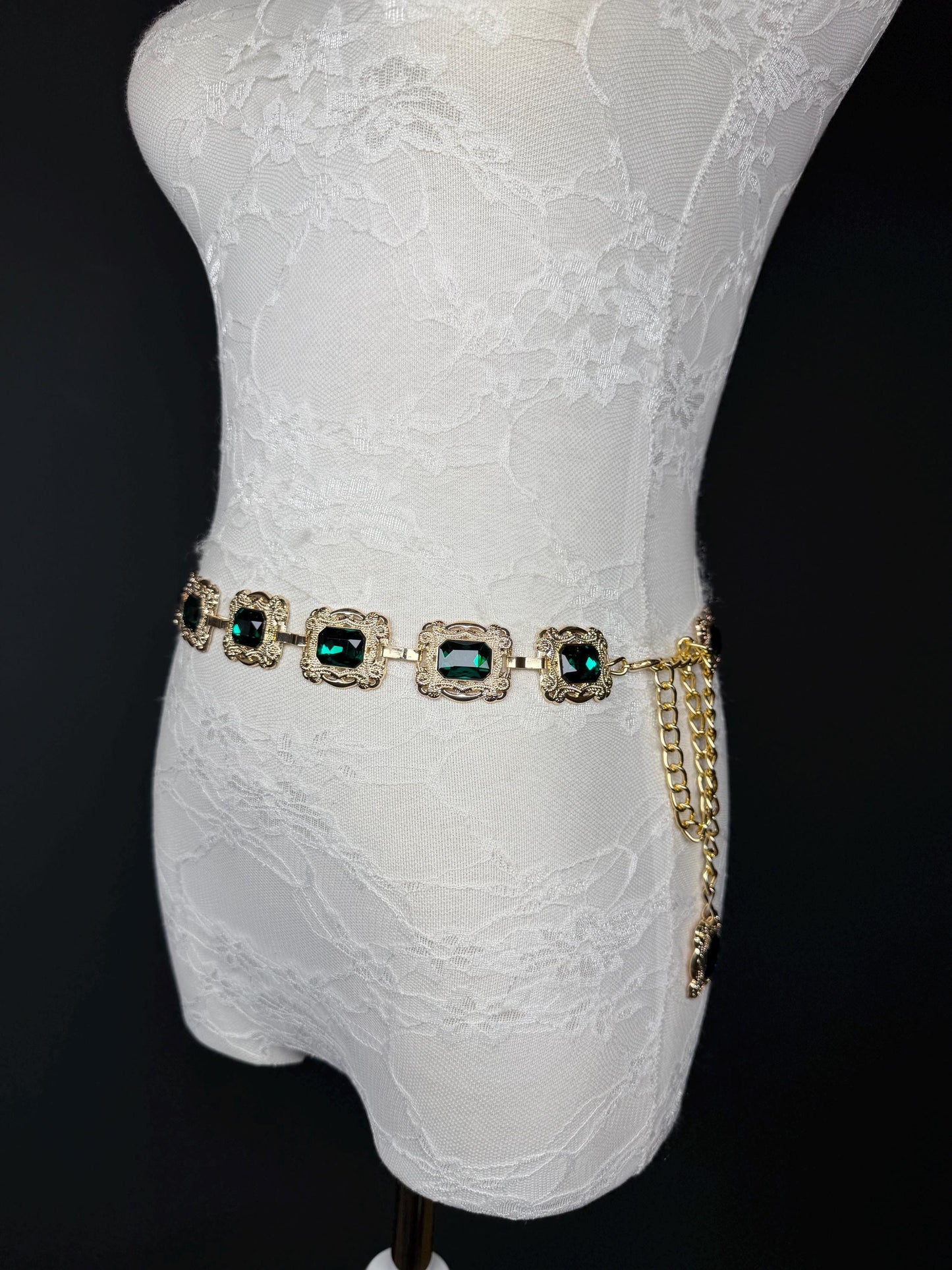 X-long Jewel Belt, Metal Multi Colour Jewel Belt, Warm Tones, Teen Sizes, Size 18”-60”, Fan Design, Fan Collection, Fashion Accessory