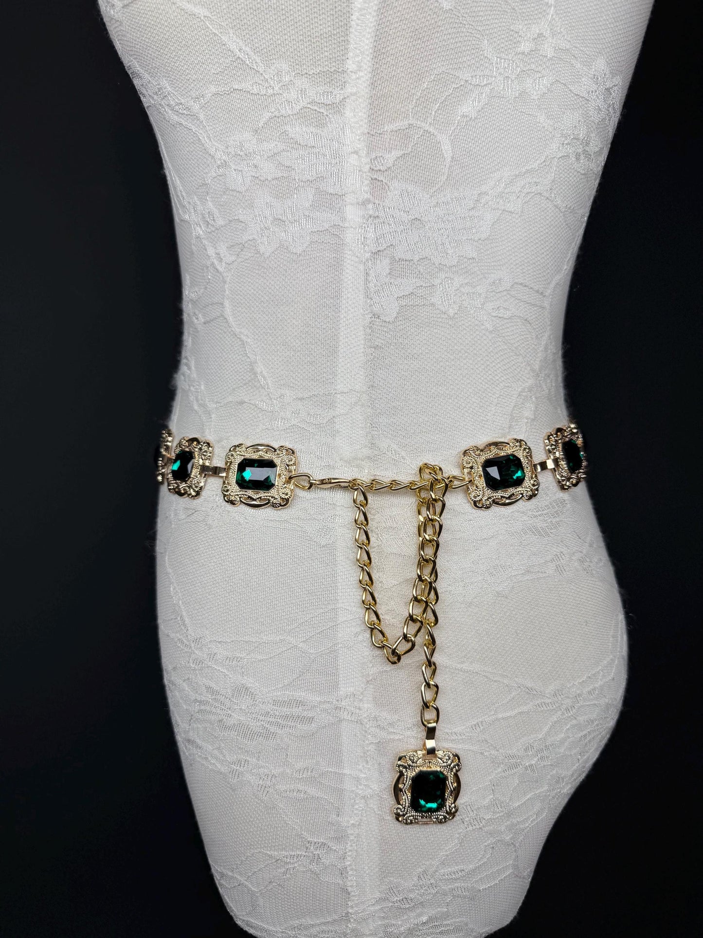 X-long Jewel Belt, Metal Multi Colour Jewel Belt, Warm Tones, Teen Sizes, Size 18”-60”, Fan Design, Fan Collection, Fashion Accessory