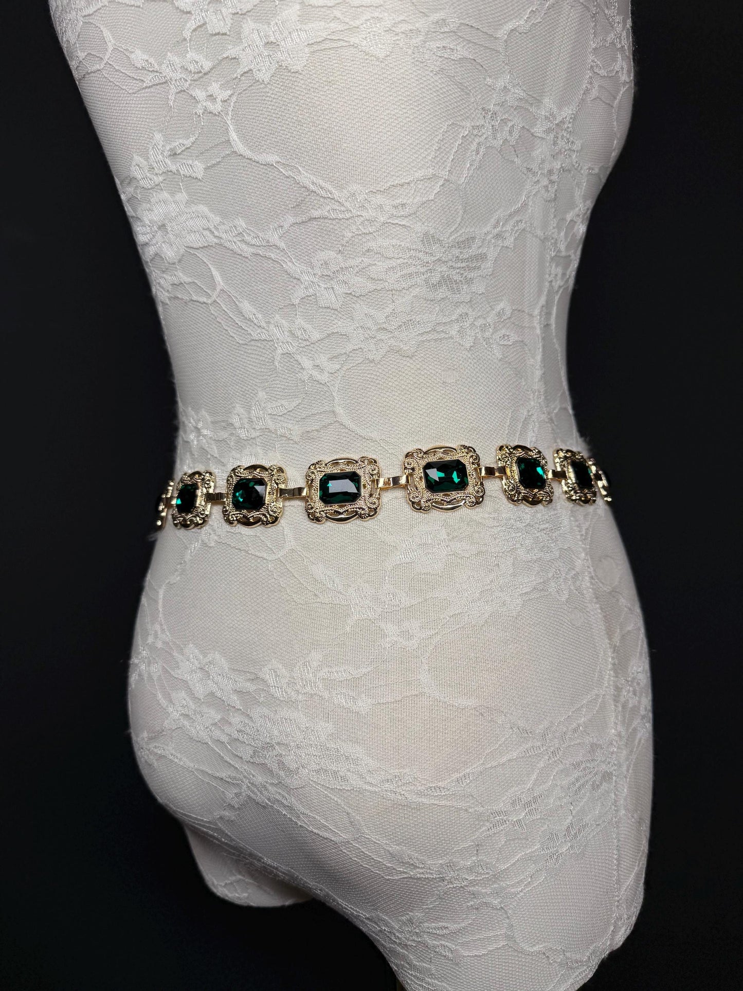 X-long Jewel Belt, Metal Multi Colour Jewel Belt, Warm Tones, Teen Sizes, Size 18”-60”, Fan Design, Fan Collection, Fashion Accessory