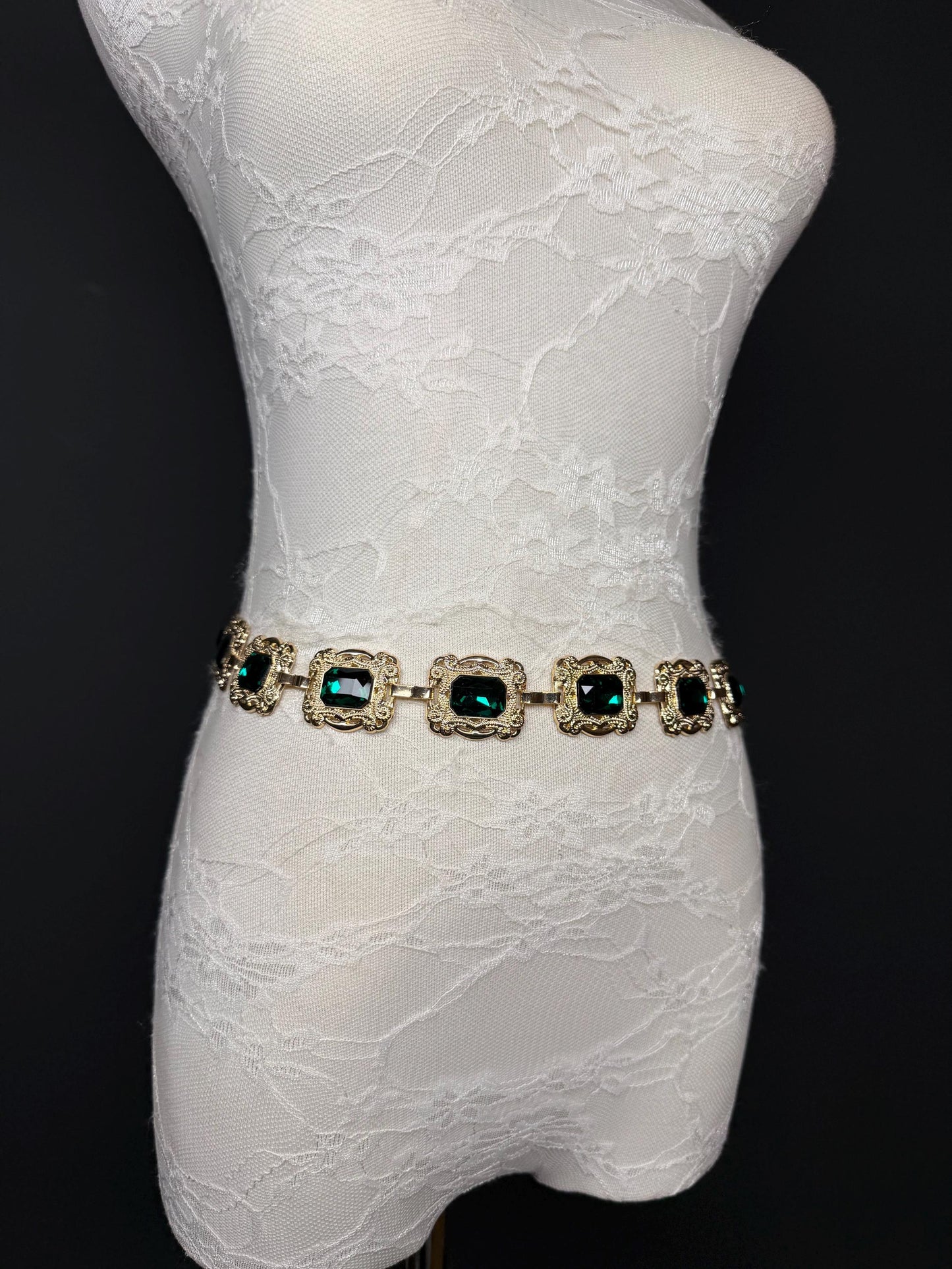 X-long Jewel Belt, Metal Multi Colour Jewel Belt, Warm Tones, Teen Sizes, Size 18”-60”, Fan Design, Fan Collection, Fashion Accessory