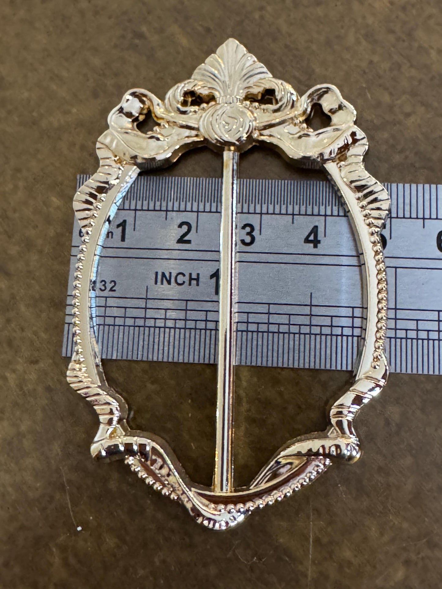 Metal Buckle, Statement Buckle, Gold Colour Solid Metal Buckle, 7.5cm x 5.5cm, 3” x 2” Couture, Swimwear, Clothing, Dresses