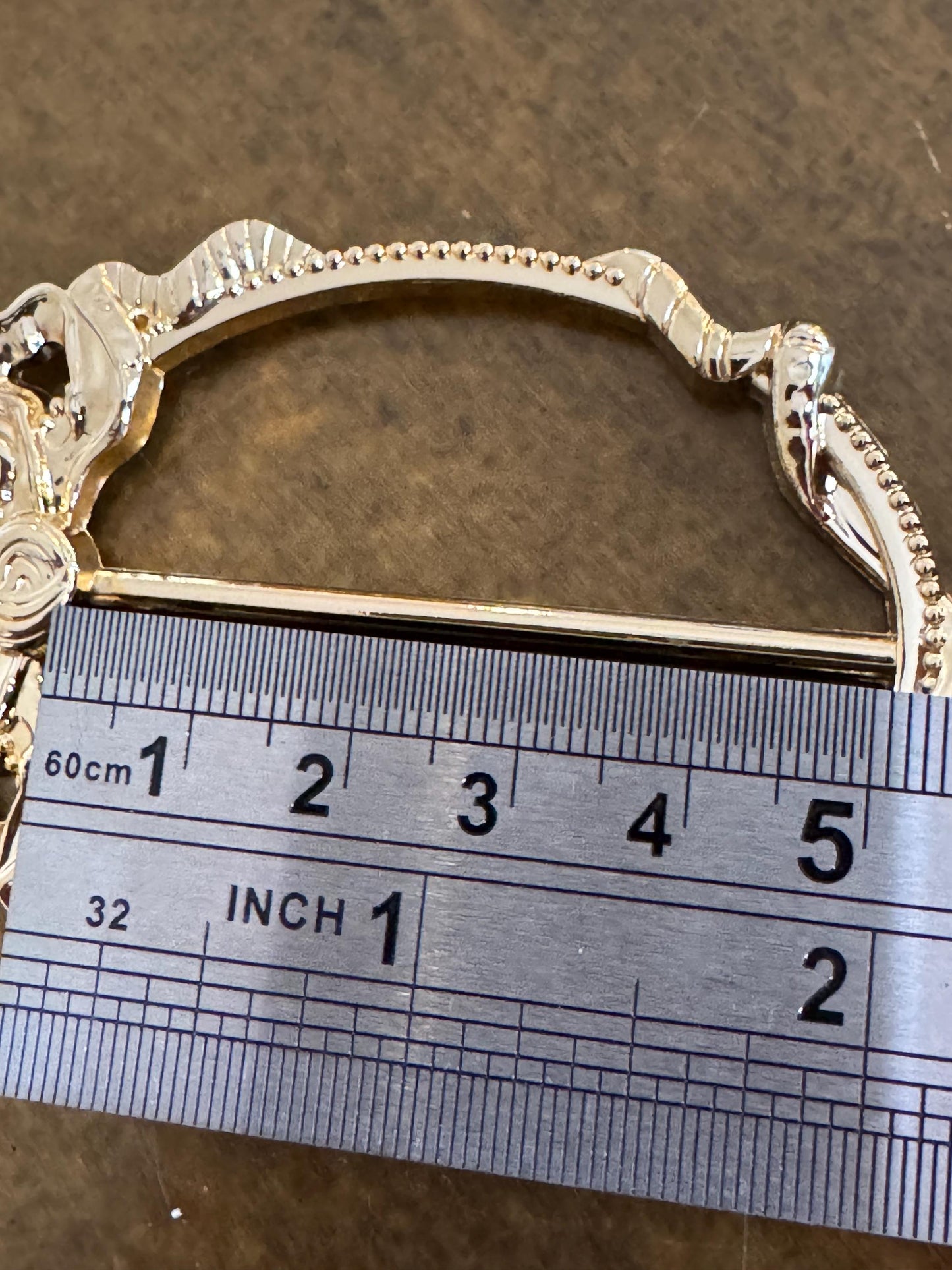 Metal Buckle, Statement Buckle, Gold Colour Solid Metal Buckle, 7.5cm x 5.5cm, 3” x 2” Couture, Swimwear, Clothing, Dresses