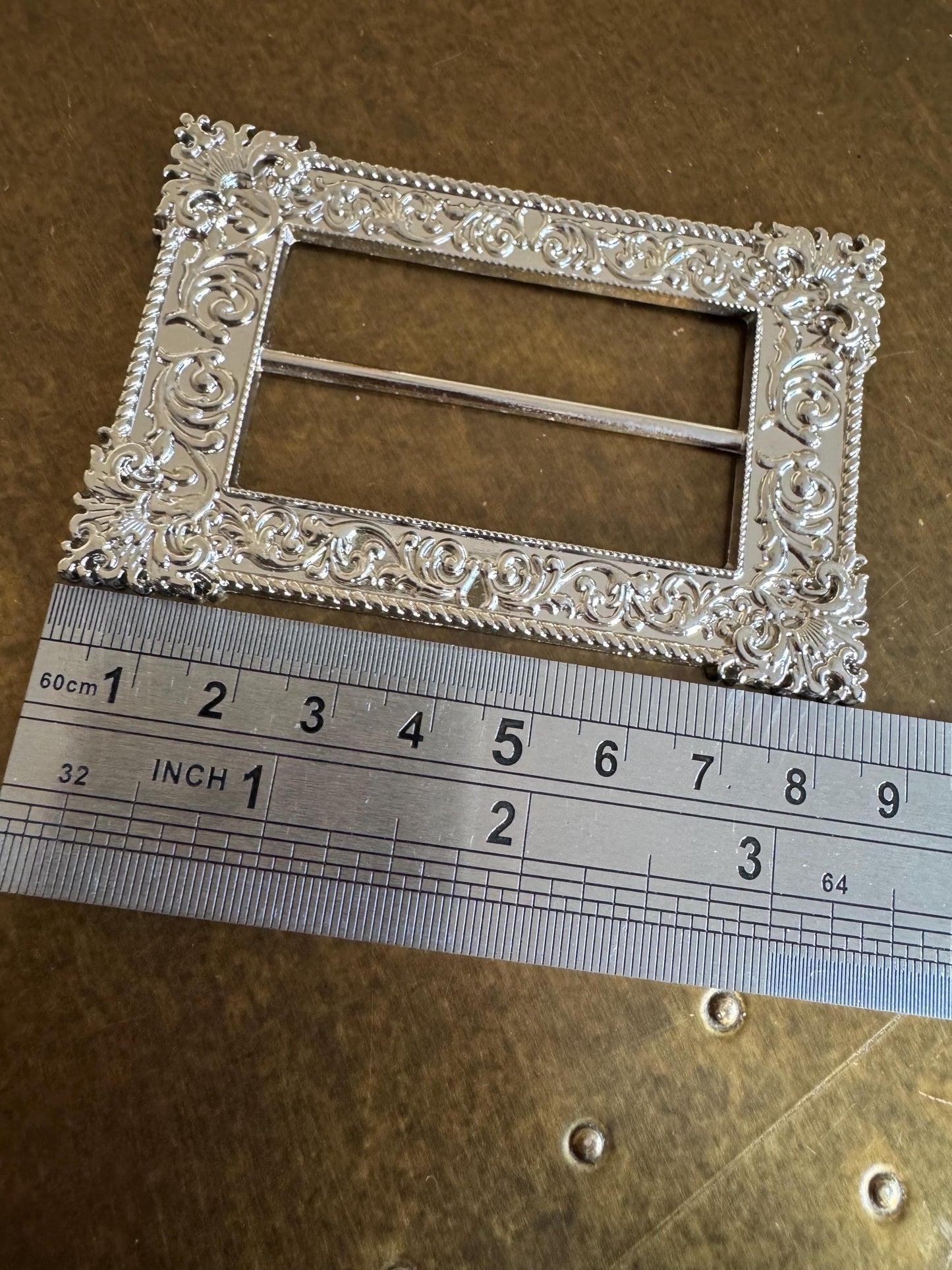 Metal Buckle, Statement Buckle, Silver Colour Solid Metal Buckle, 8.5cm x 5.5cm, Couture, Swimwear, Clothing, Dresses