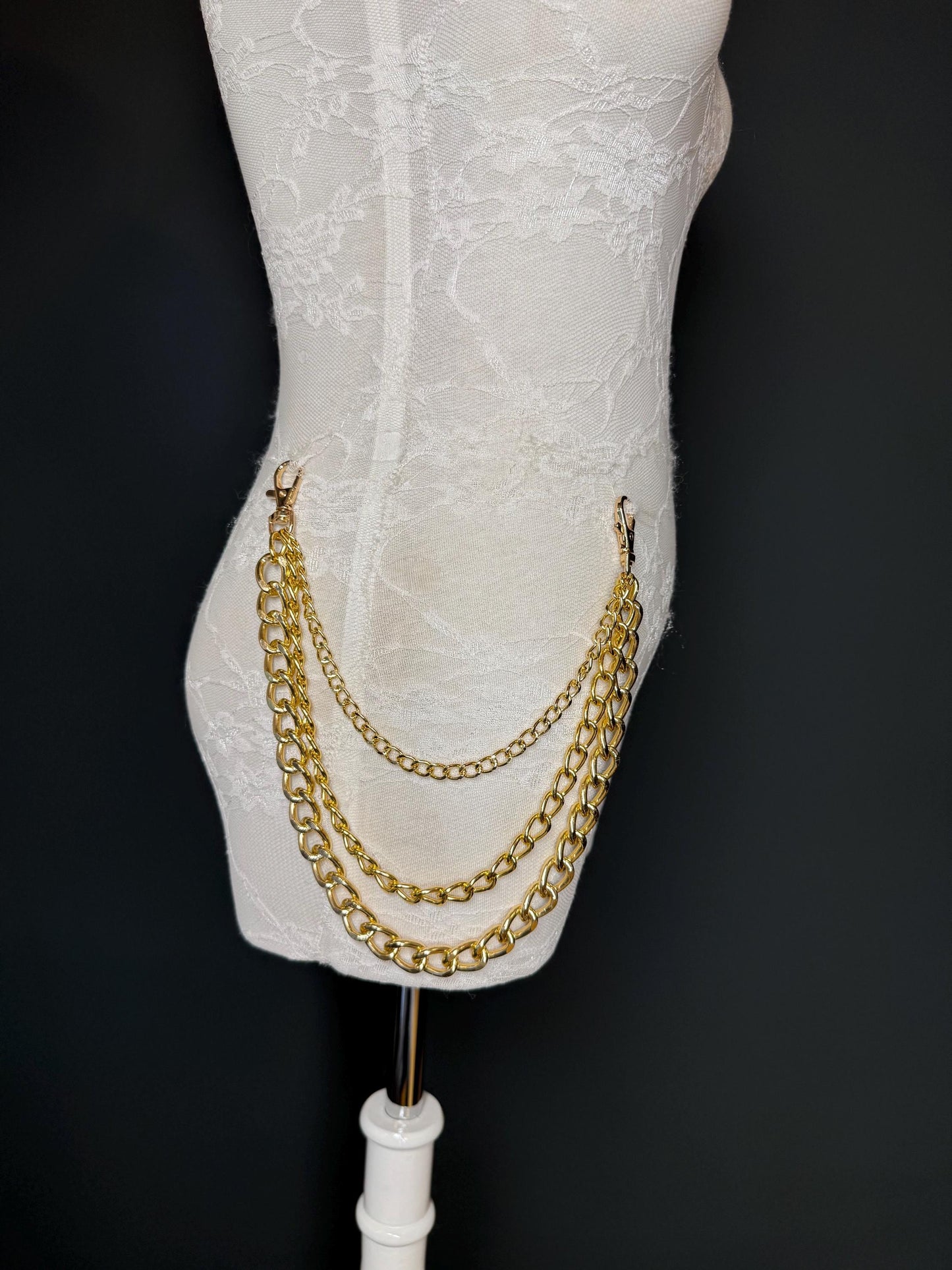 Multi-Layer Jeans Chain, Hip Hop Street Fashion, Custom Sizes