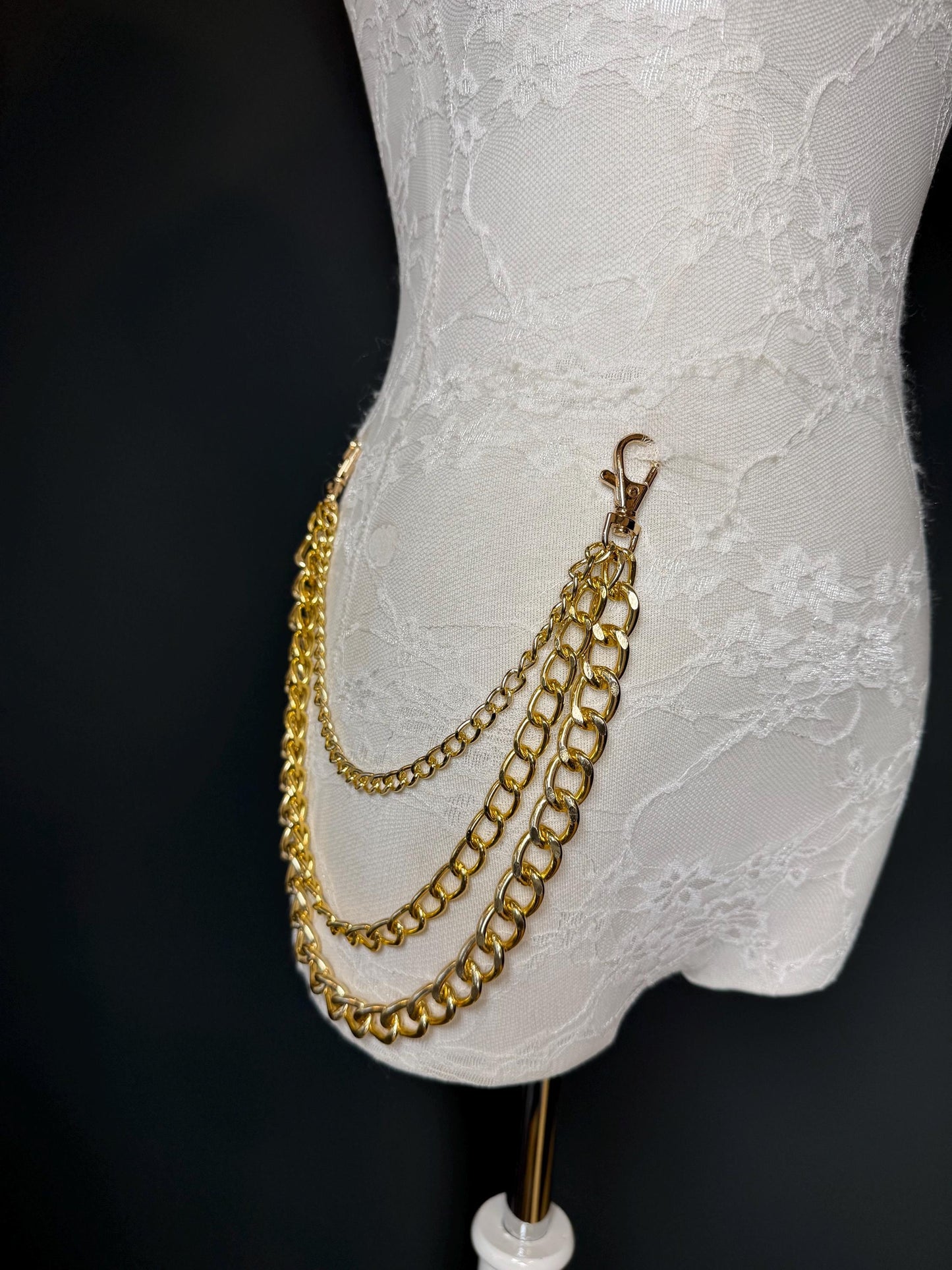 Multi-Layer Jeans Chain, Hip Hop Street Fashion, Custom Sizes