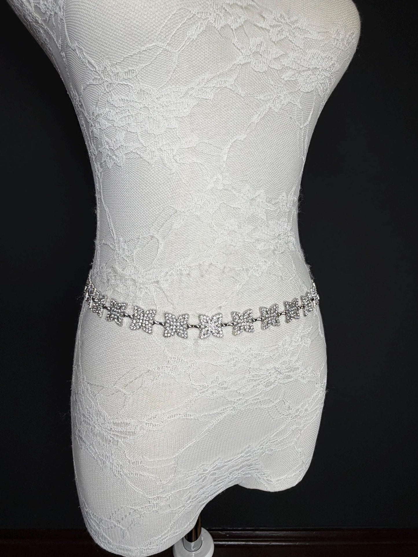 X-long Belt, Silver Rhinestone Belt, Bridal, Fashion, Swimwear, Belt, Silver, Gold, Plus Sizes, Teen Sizes, Handmade, 18”-60”, Weddings