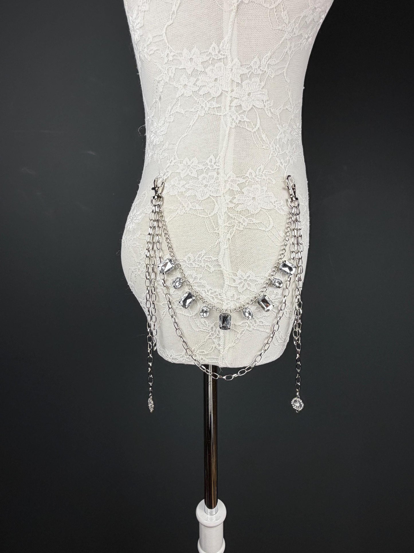 Jeans Chain Accessory, Bag Chain, Fashion chain, Body Chain, Silver