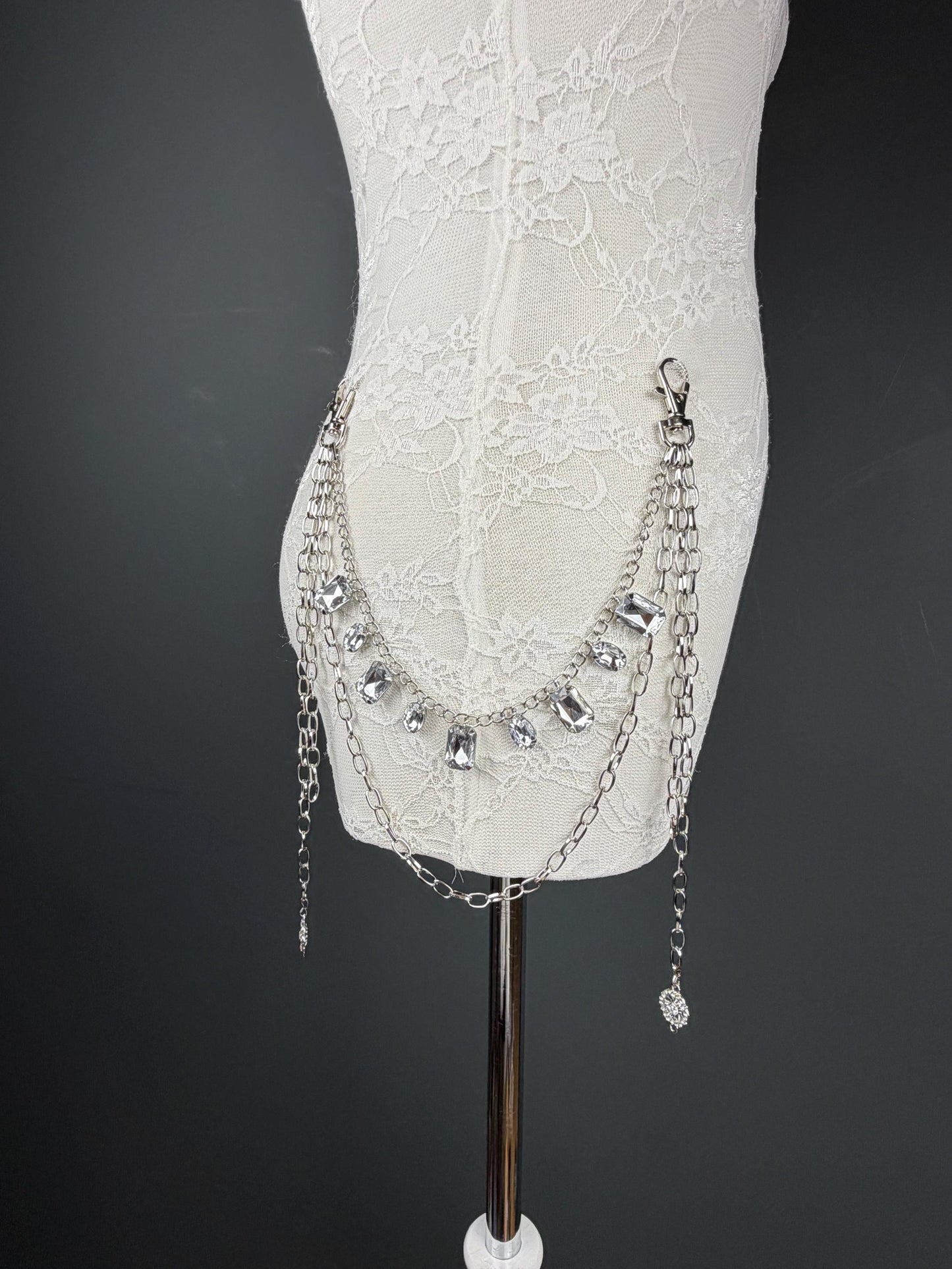 Jeans Chain Accessory, Bag Chain, Fashion chain, Body Chain, Silver