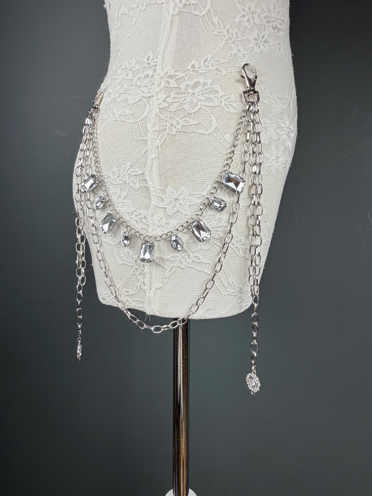 Jeans Chain Accessory, Bag Chain, Fashion chain, Body Chain, Silver