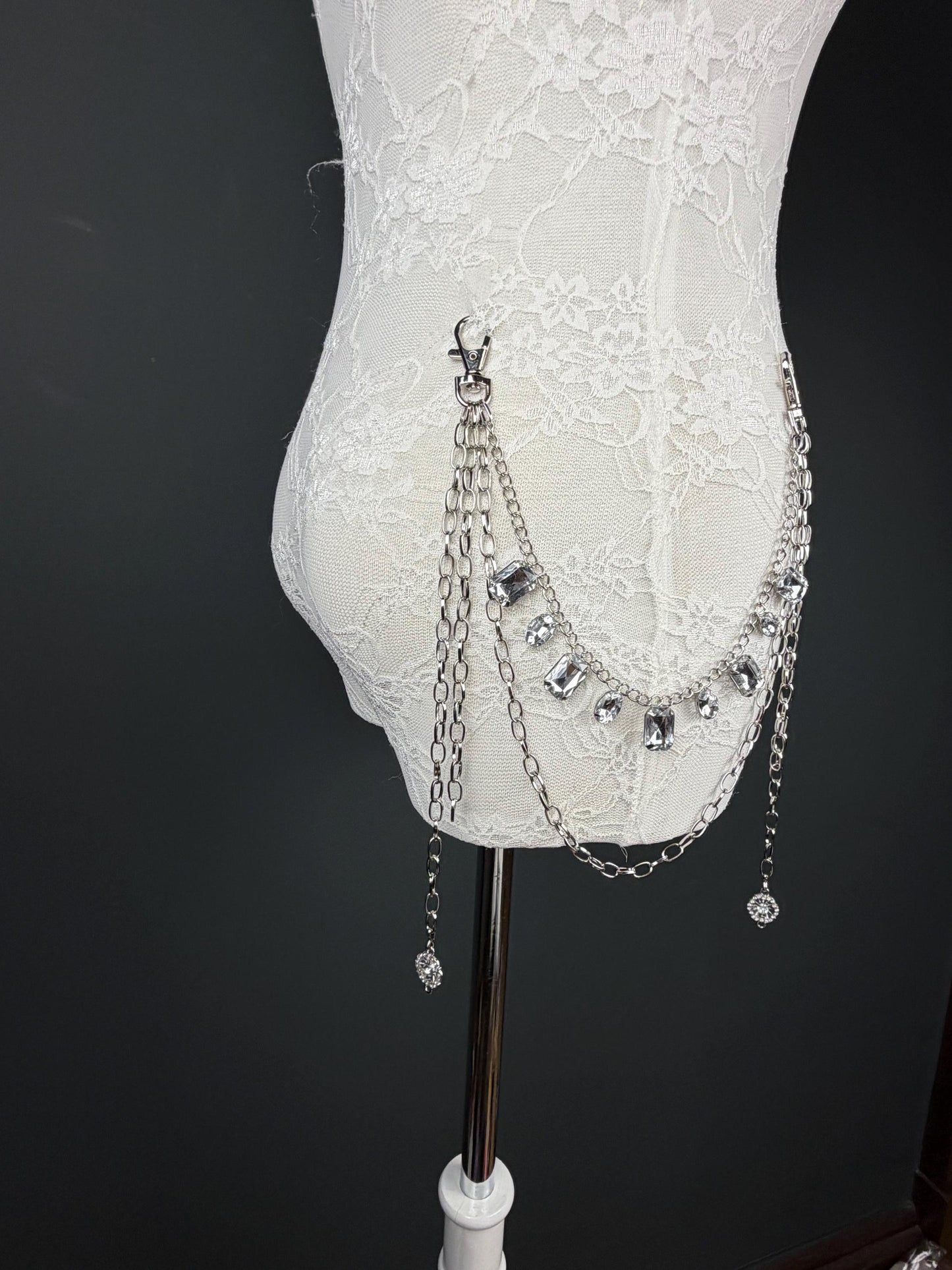 Jeans Chain Accessory, Bag Chain, Fashion chain, Body Chain, Silver