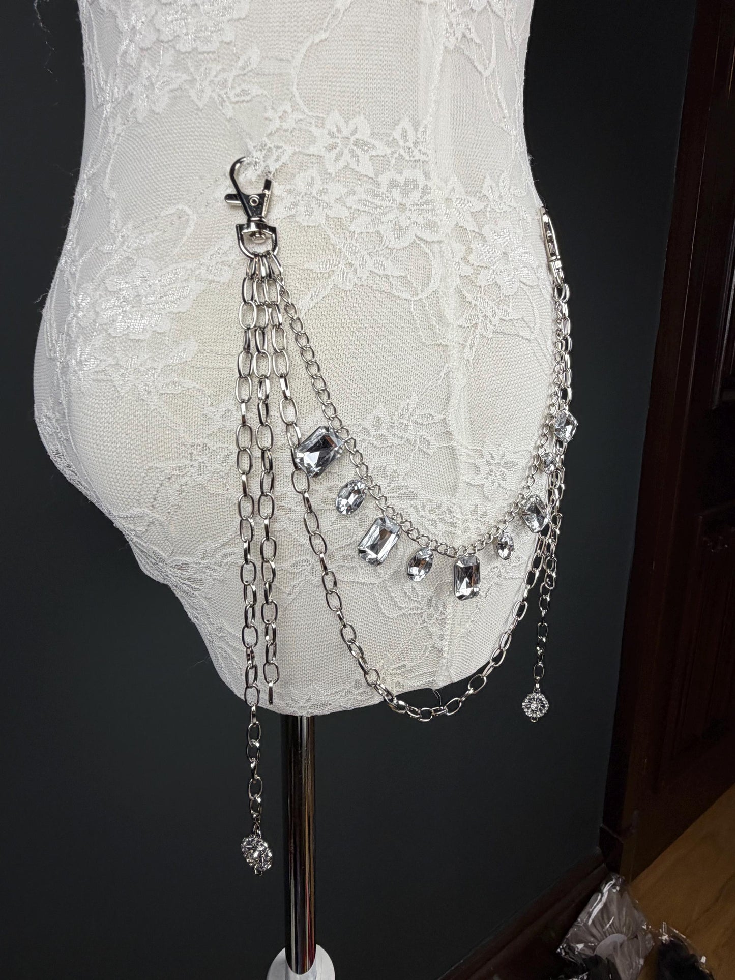 Jeans Chain Accessory, Bag Chain, Fashion chain, Body Chain, Silver
