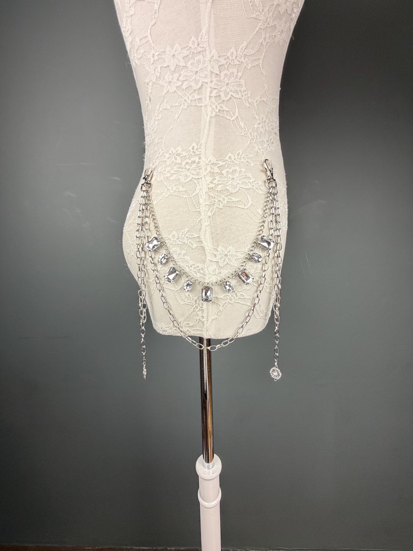 Jeans Chain Accessory, Bag Chain, Fashion chain, Body Chain, Silver