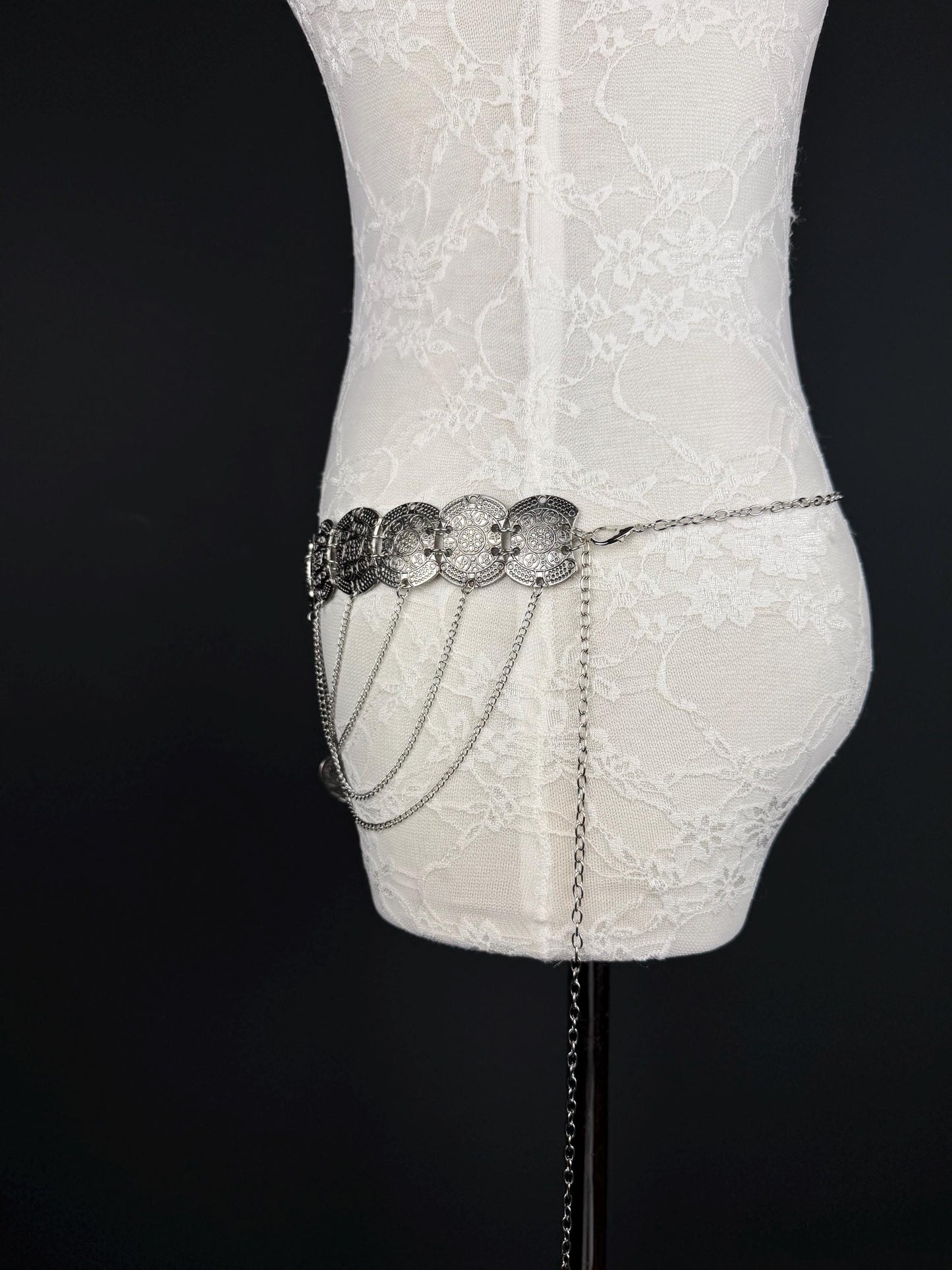 Belly Chain Delt, Antique Gold Discs 18-40 inch, Stunning Belt, Bellt Chain Belt, Handmade, Festvial, Costume, Dance