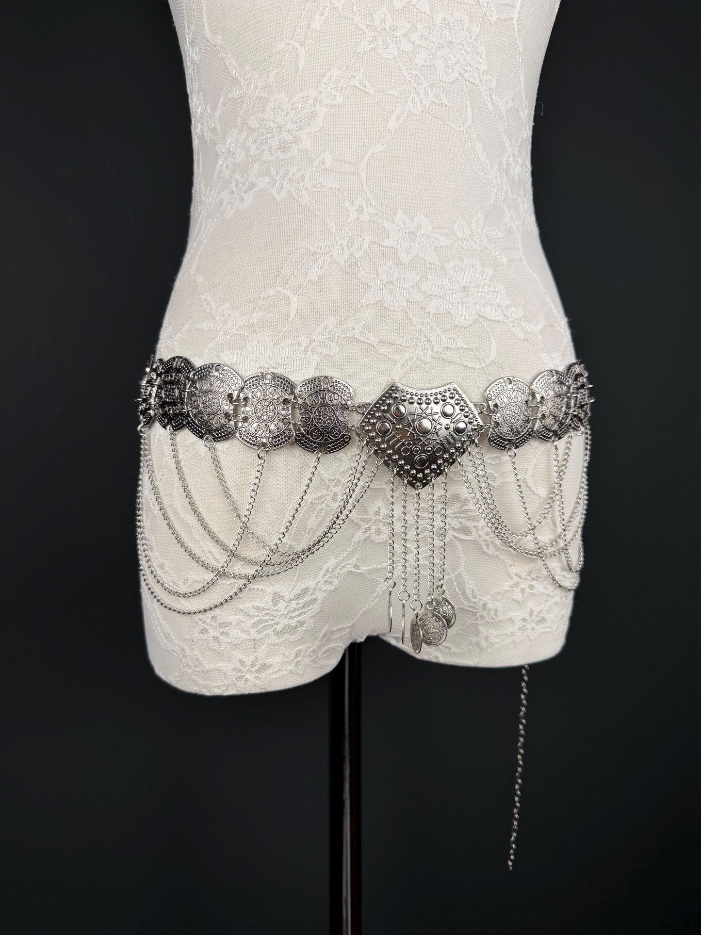 Belly Chain Delt, Antique Gold Discs 18-40 inch, Stunning Belt, Bellt Chain Belt, Handmade, Festvial, Costume, Dance