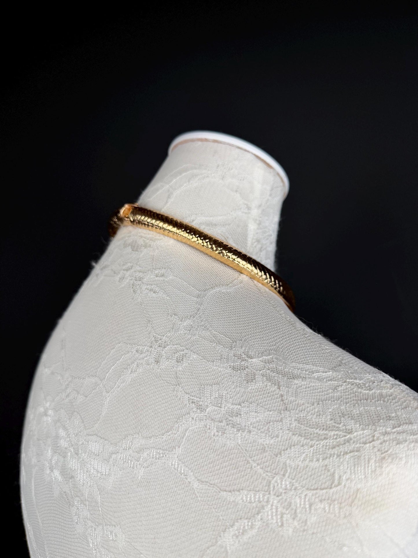Snake Choker Necklace, Premium Gold or Silver, Solid Metal Elegant Choker