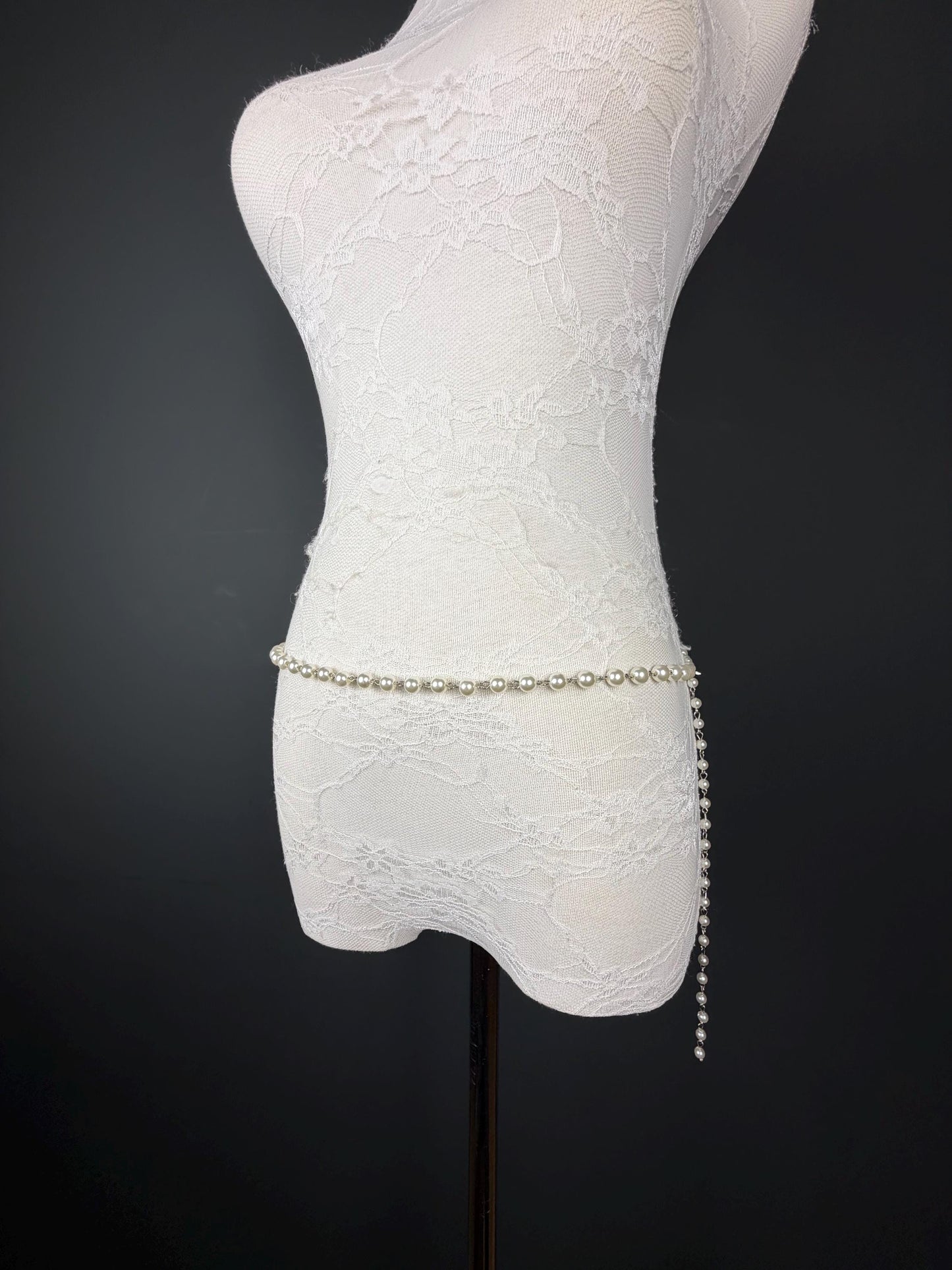 X-long Pearl Belt, Belt, Quality Pearls, Teen Sizes, Sizes 18”-60”, Fan Design, Fan Collection, Bridal, Prom, Swimwear, Fashion Accessory