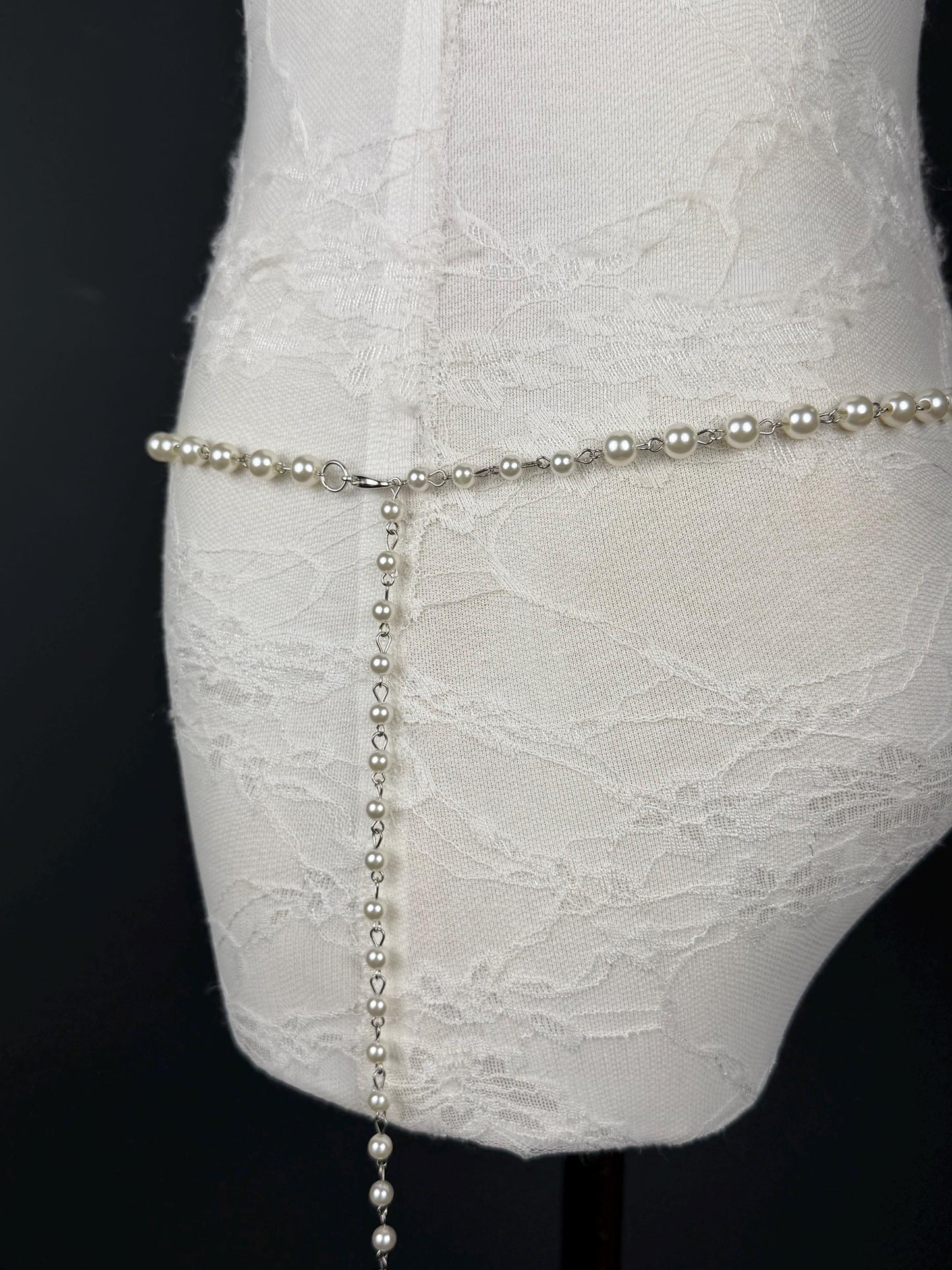 X-long Pearl Belt, Belt, Quality Pearls, Teen Sizes, Sizes 18”-60”, Fan Design, Fan Collection, Bridal, Prom, Swimwear, Fashion Accessory