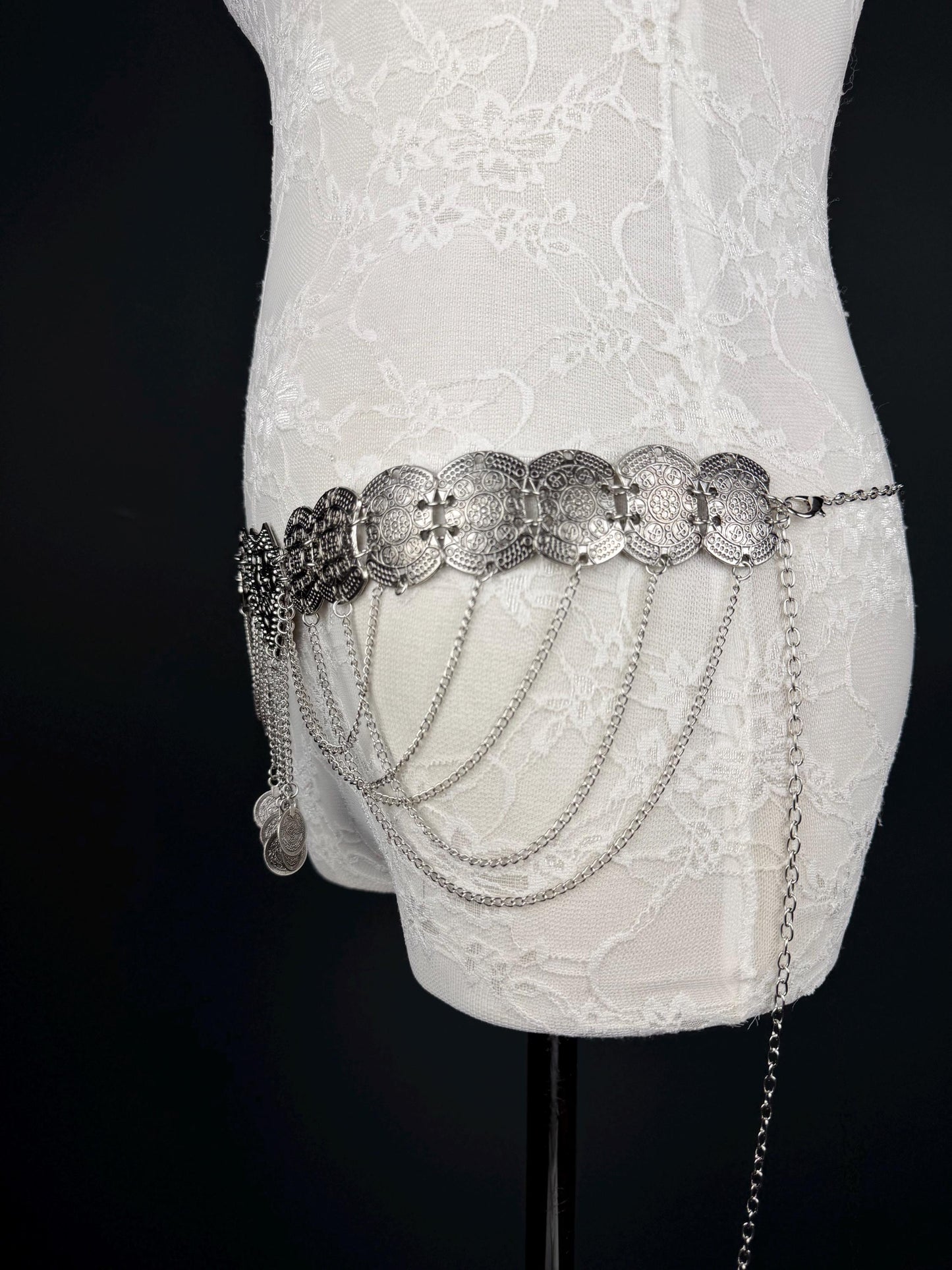 Belly Chain Delt, Antique Gold Discs 18-40 inch, Stunning Belt, Bellt Chain Belt, Handmade, Festvial, Costume, Dance