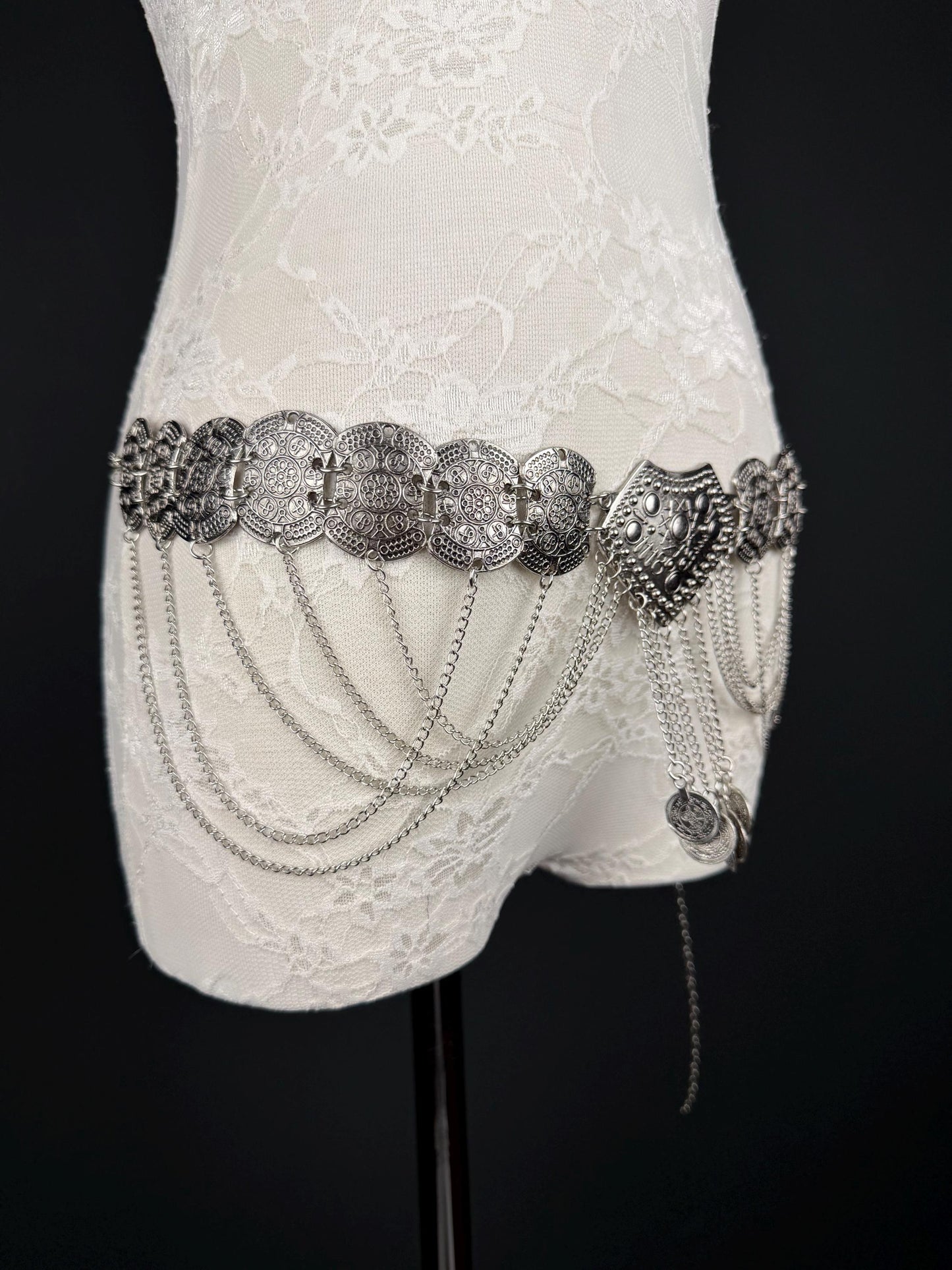 Belly Chain Delt, Antique Gold Discs 18-40 inch, Stunning Belt, Bellt Chain Belt, Handmade, Festvial, Costume, Dance