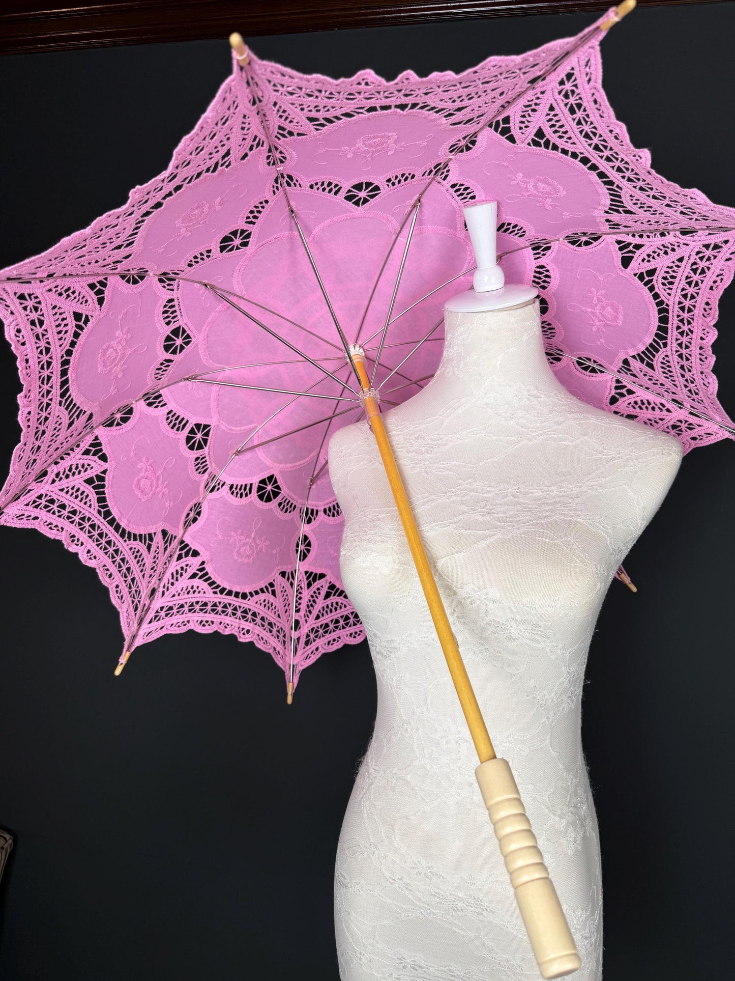 Parasol, Vintage Style, Cotton, 9 Colours, Wedding, Events, Party, Elegant, Style, Sun Protection