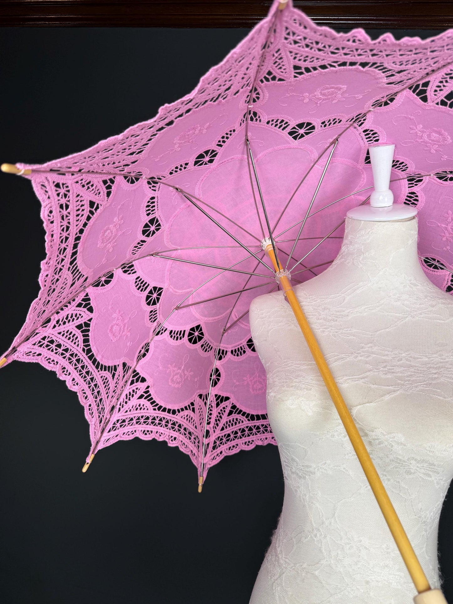 Parasol, Vintage Style, Cotton, 9 Colours, Wedding, Events, Party, Elegant, Style, Sun Protection