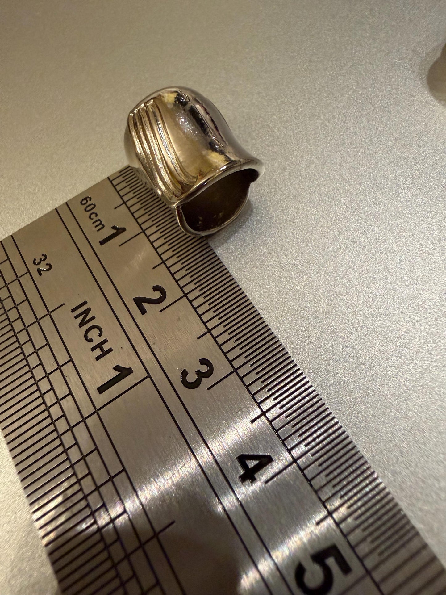 Metal Beads, Cord Ends, Silver Solid Metal, Engraved, 13mm x 10mm, 1/2” Bead Cord ends