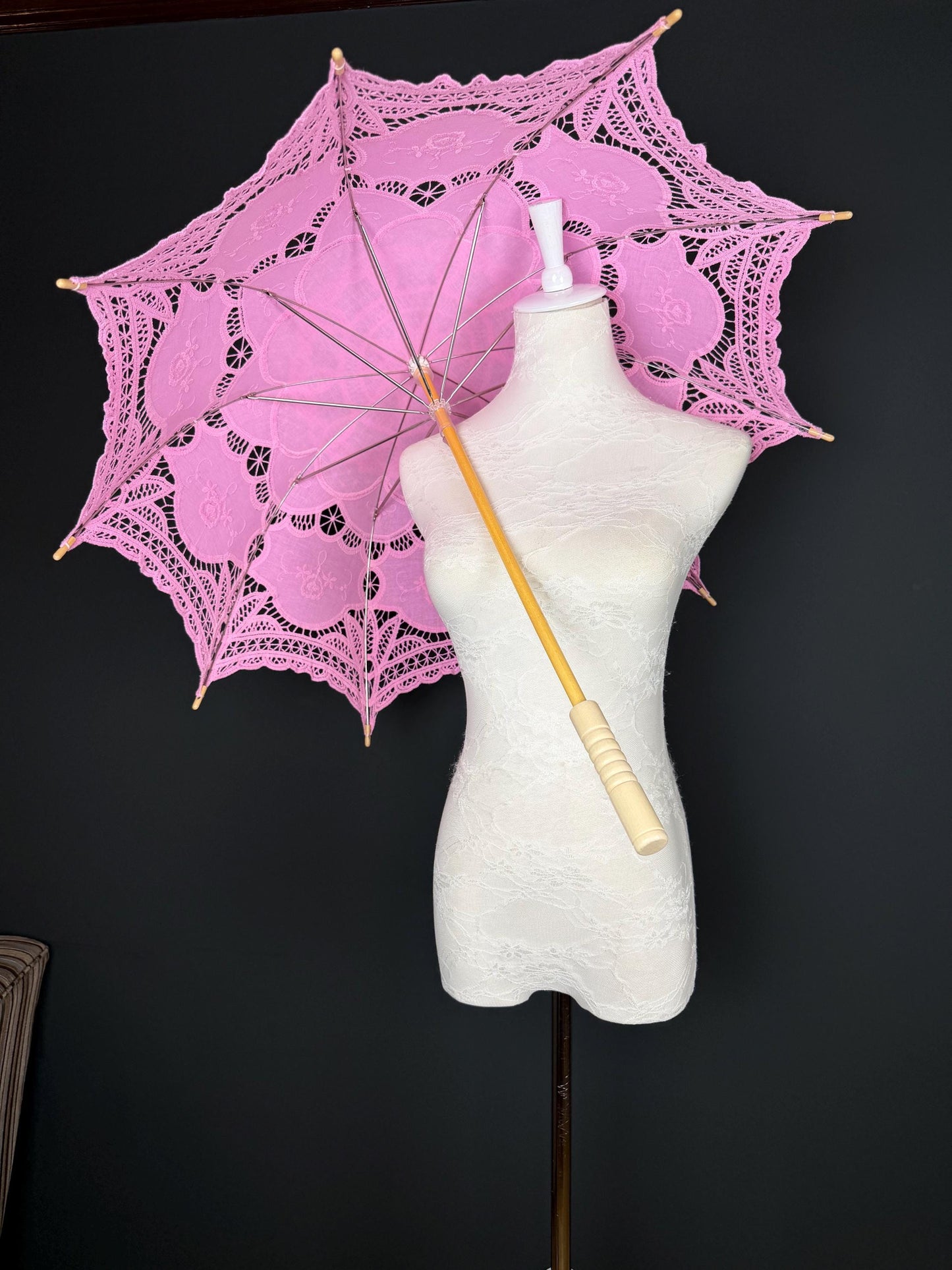 Parasol, Vintage Style, Cotton, 9 Colours, Wedding, Events, Party, Elegant, Style, Sun Protection