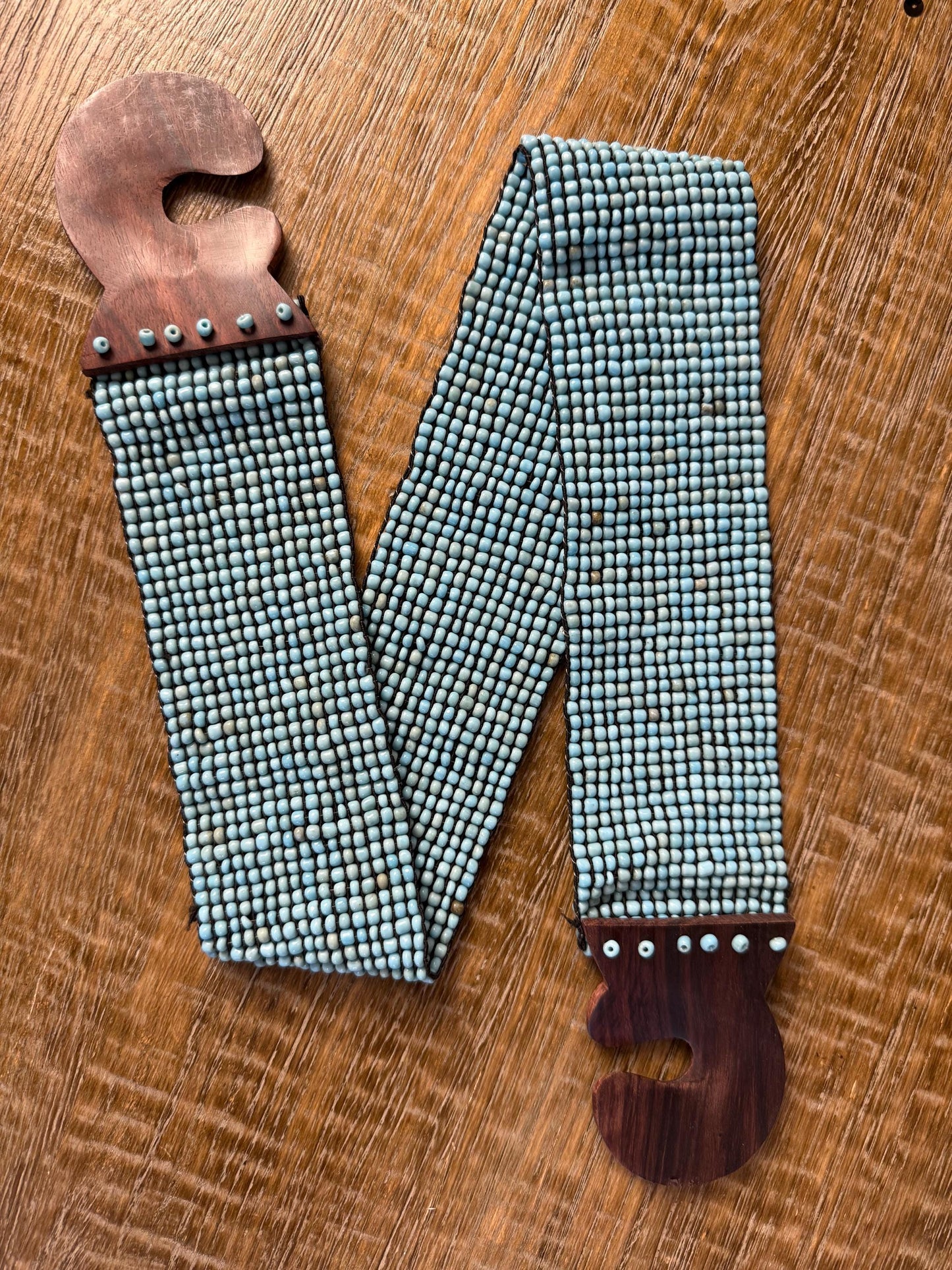 Blue Handmade Bohemian Beaded Elastic Belt - Two Colours