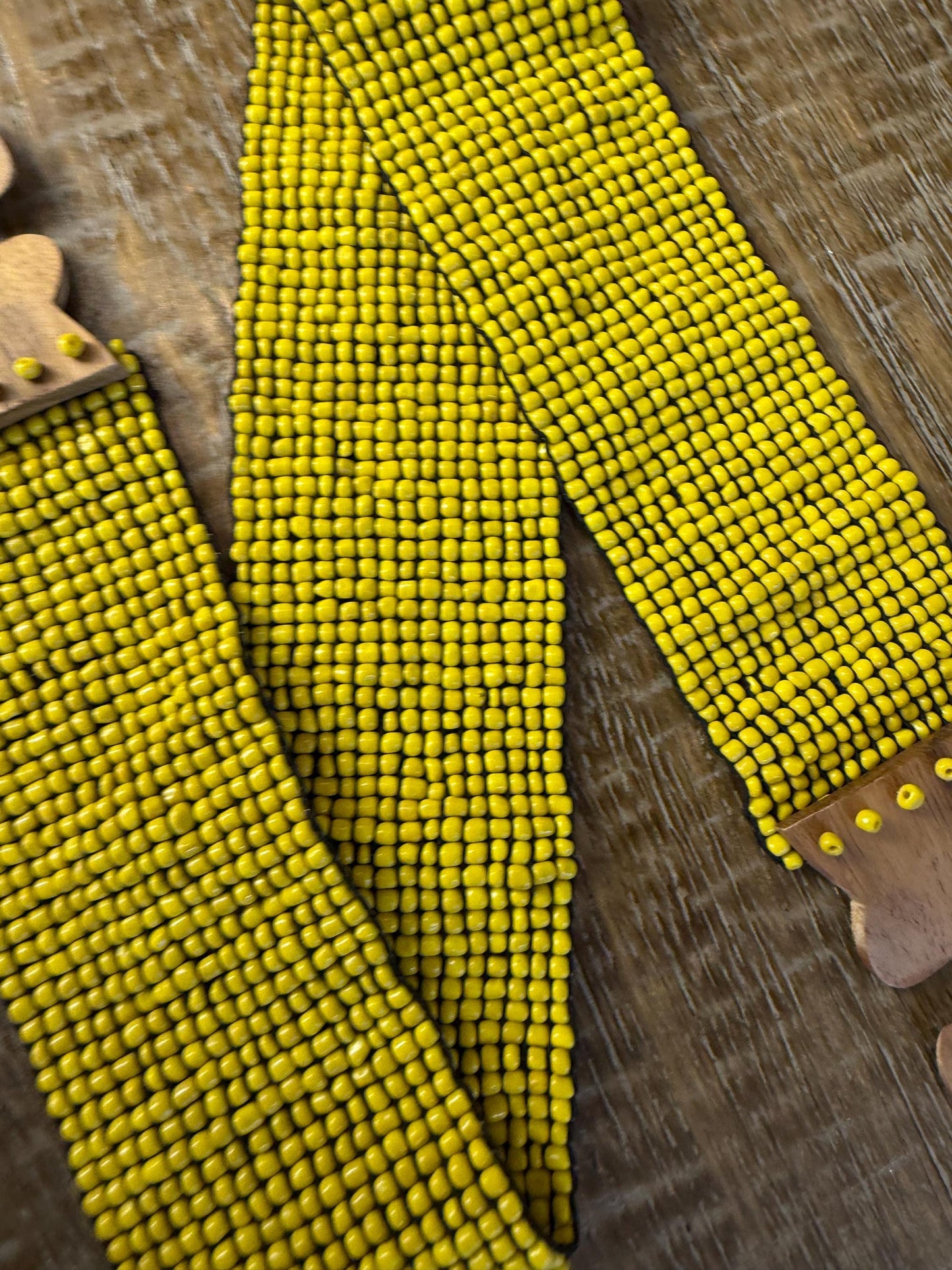 Blue Handmade Bohemian Beaded Elastic Belt - Two Colours