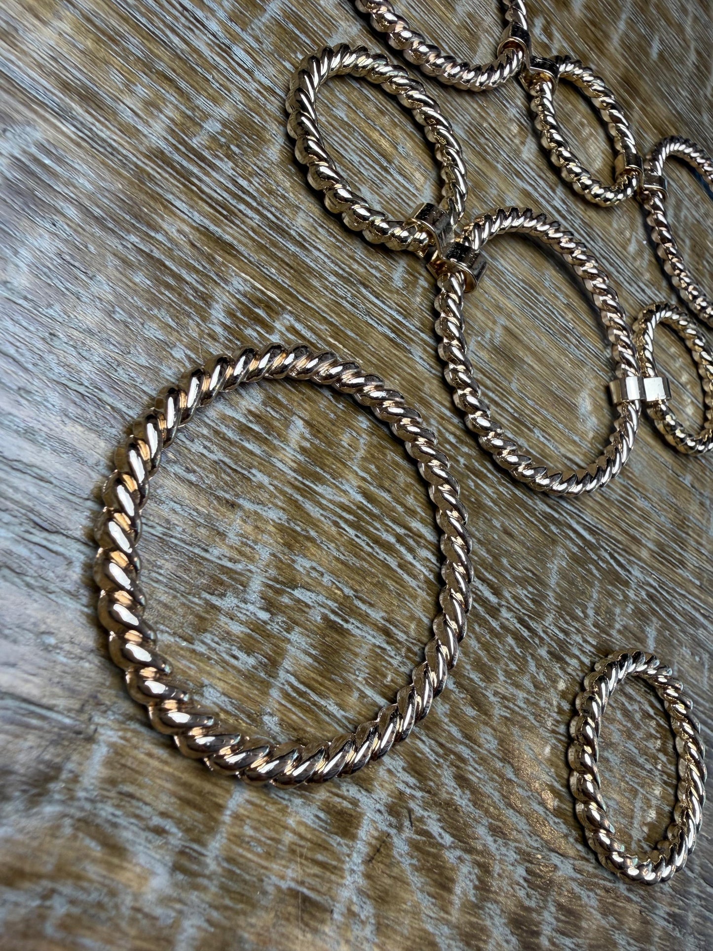 Solid Metal Rings, Fancy Rings, Gold Metal Ring, 2 sizes