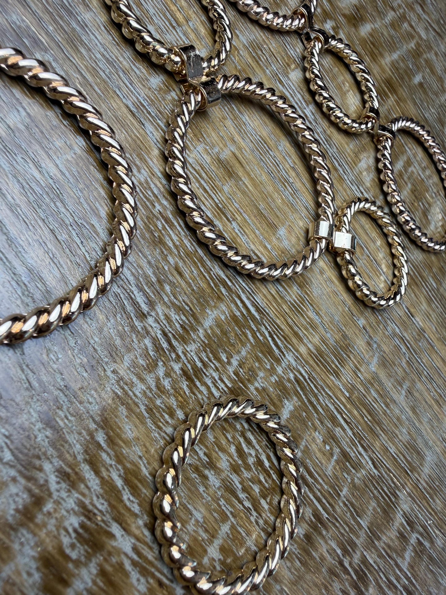 Solid Metal Rings, Fancy Rings, Gold Metal Ring, 2 sizes