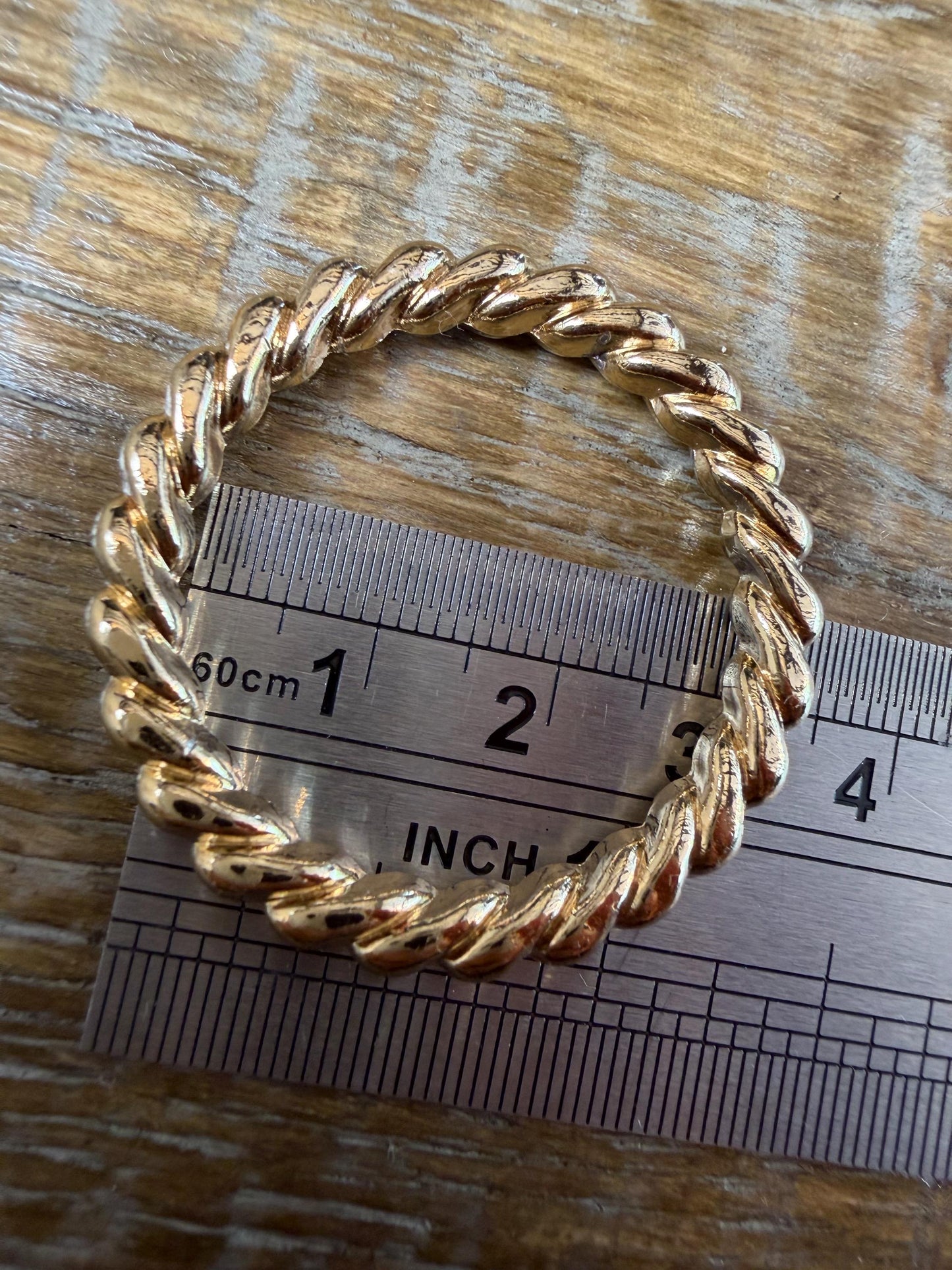 Solid Metal Rings, Fancy Rings, Gold Metal Ring, 2 sizes