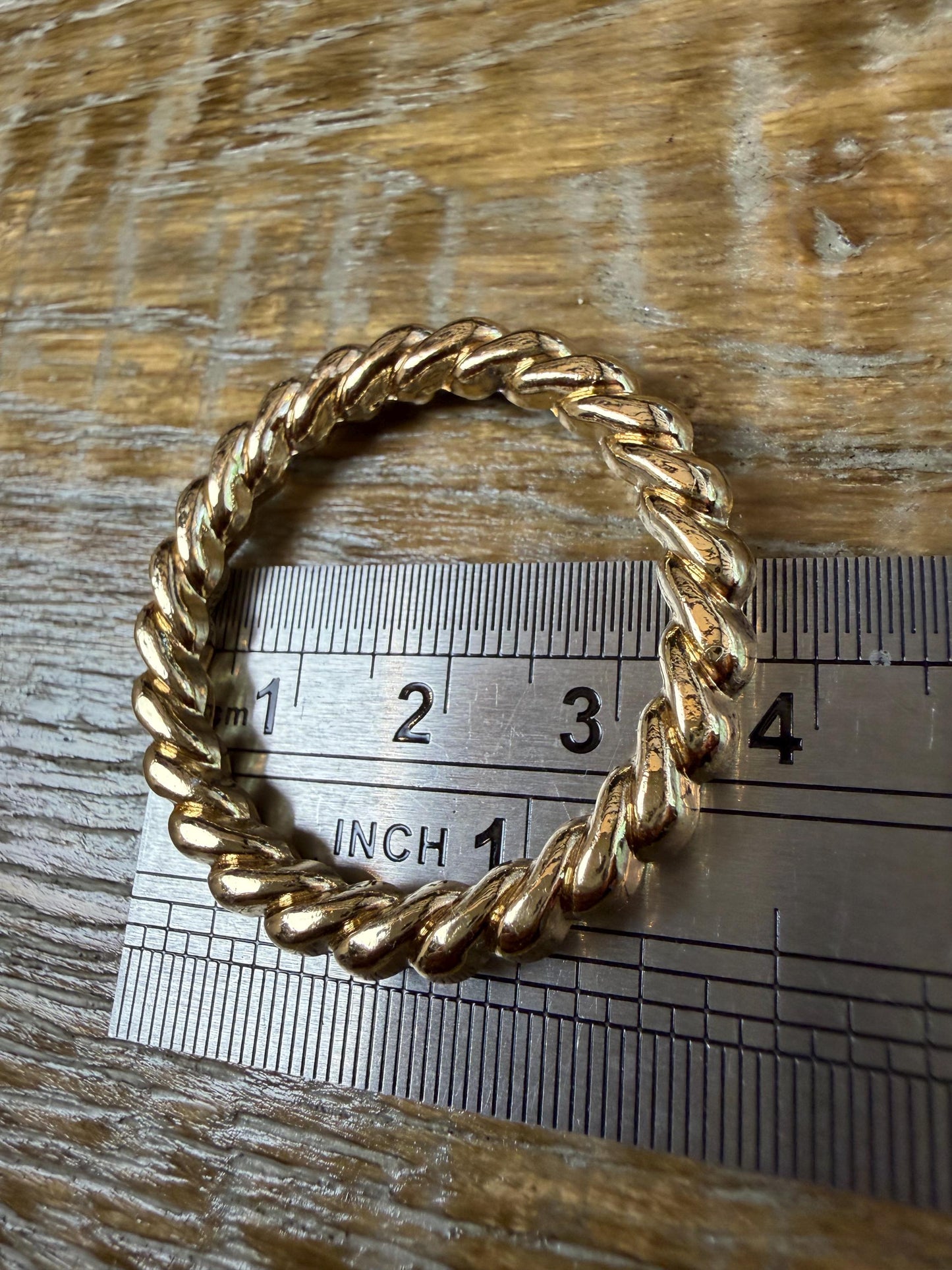 Solid Metal Rings, Fancy Rings, Gold Metal Ring, 2 sizes