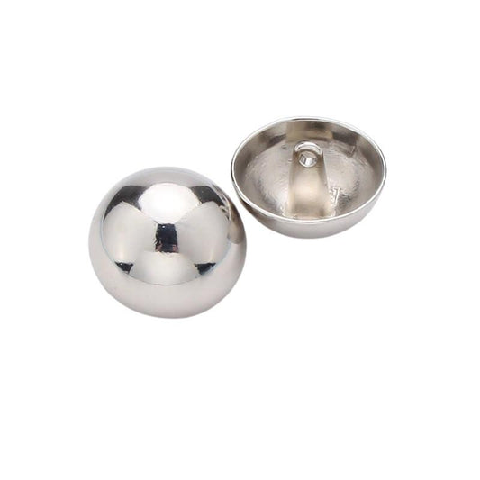 6pcs Metal Dome Buttons, Silver, Gold, 4 sizes