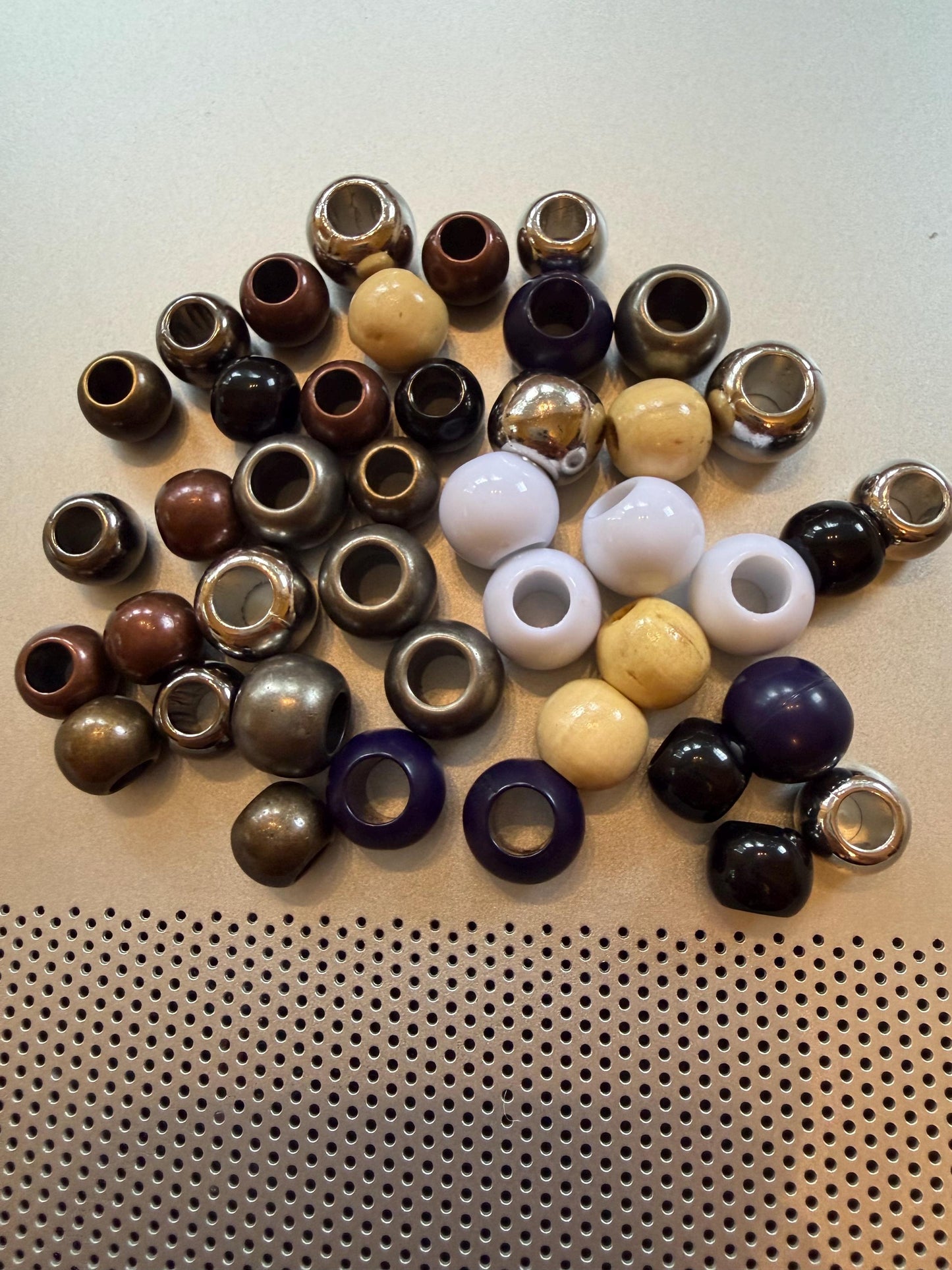 Beads, 10mm, 12mm, Copper, Silver, White, Black