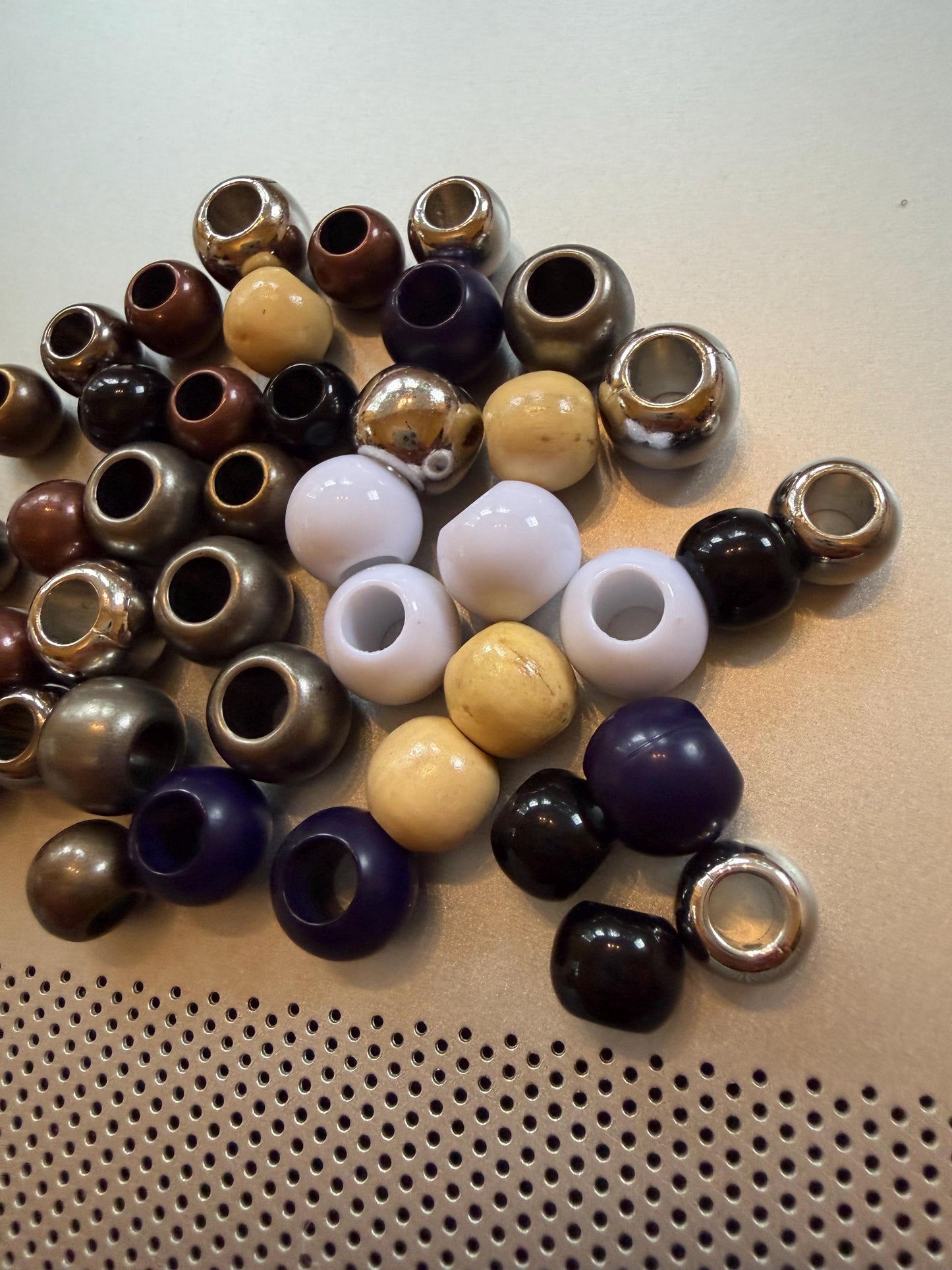 Beads, 10mm, 12mm, Copper, Silver, White, Black